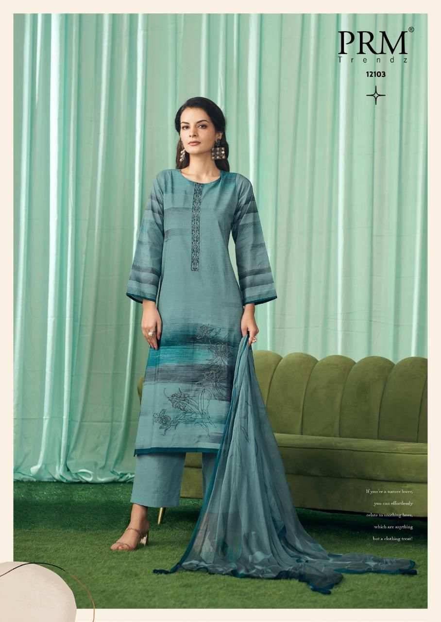 Vanilla By PRM Trendz 12101 To 12106 Series Beautiful Festive Suits Colorful Stylish Fancy Casual Wear & Ethnic Wear Cotton Linen Dresses At Wholesale Price