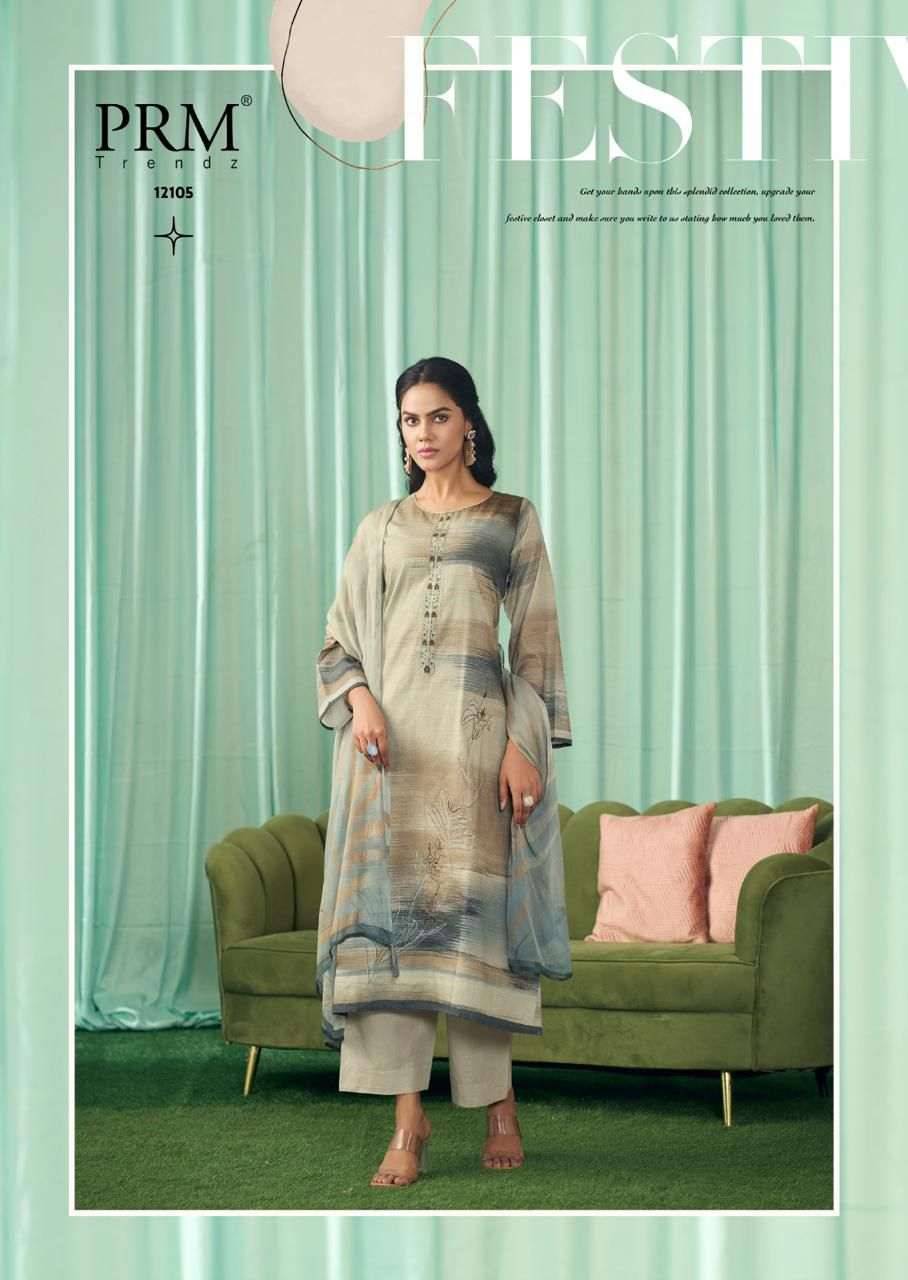 Vanilla By PRM Trendz 12101 To 12106 Series Beautiful Festive Suits Colorful Stylish Fancy Casual Wear & Ethnic Wear Cotton Linen Dresses At Wholesale Price