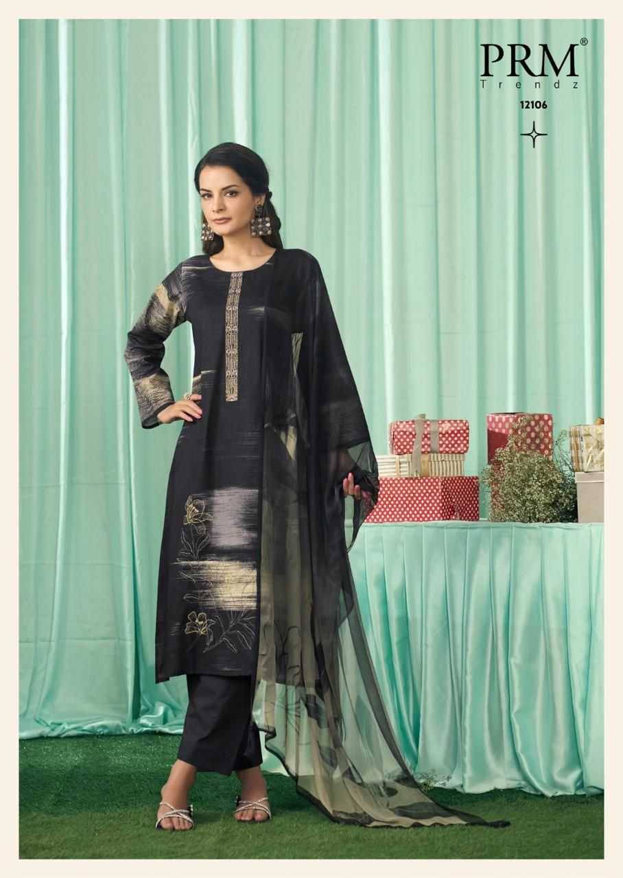 Vanilla By PRM Trendz 12101 To 12106 Series Beautiful Festive Suits Colorful Stylish Fancy Casual Wear & Ethnic Wear Cotton Linen Dresses At Wholesale Price