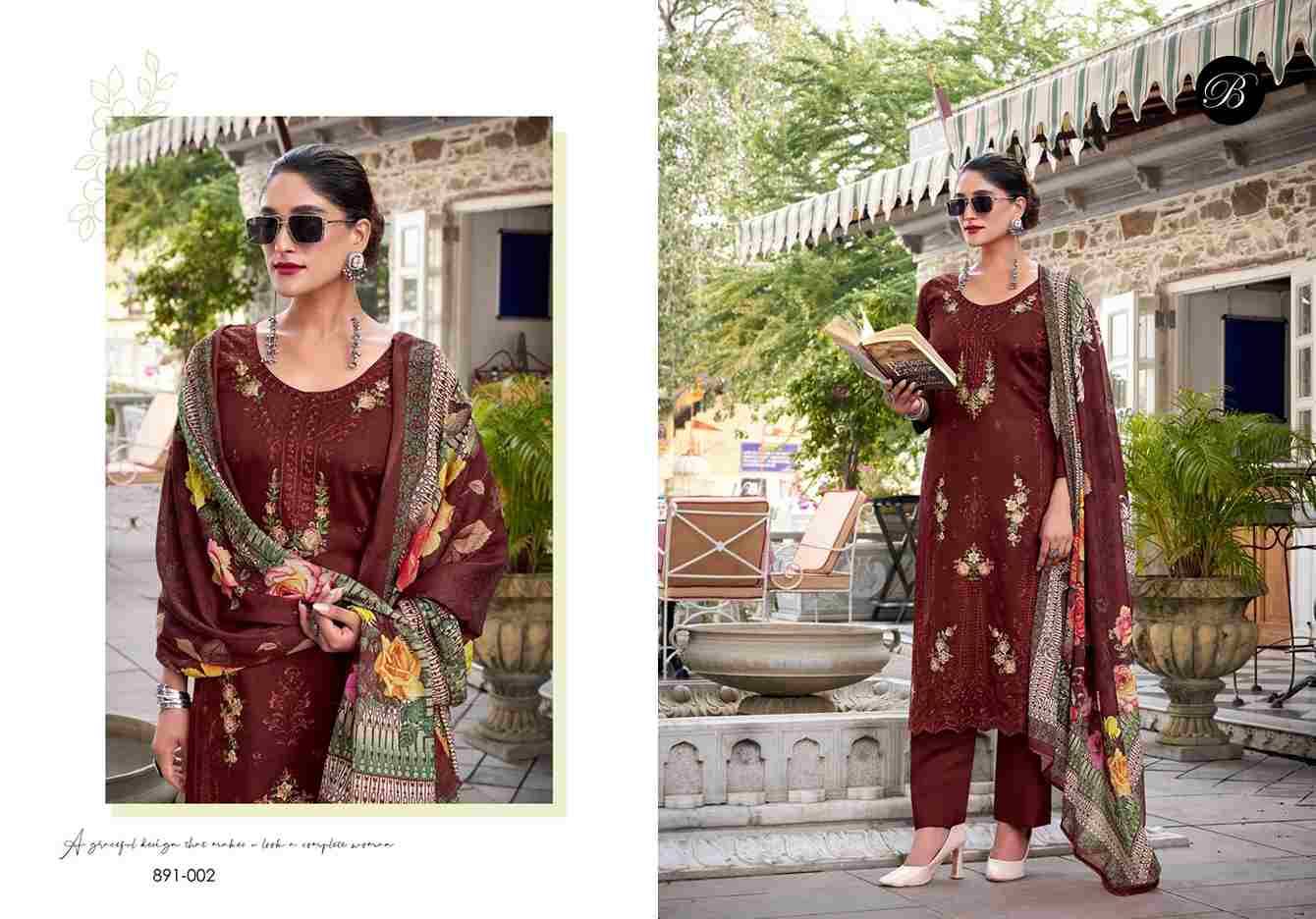 Zarqash Vol-10 By Belliza 891-001 To 891-006 Series Beautiful Festive Suits Stylish Fancy Colorful Casual Wear & Ethnic Wear Pure Jam Dresses At Wholesale Price