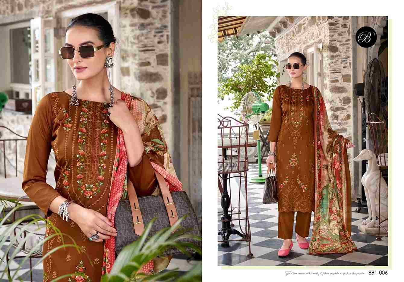 Zarqash Vol-10 By Belliza 891-001 To 891-006 Series Beautiful Festive Suits Stylish Fancy Colorful Casual Wear & Ethnic Wear Pure Jam Dresses At Wholesale Price
