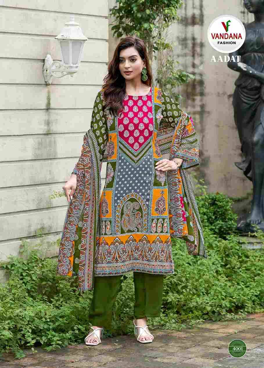 Aadat Vol-4 By Vandana Fashion 4001 To 4006 Series Beautiful Festive Suits Stylish Fancy Colorful Casual Wear & Ethnic Wear Viscose Rayon Print Dresses At Wholesale Price