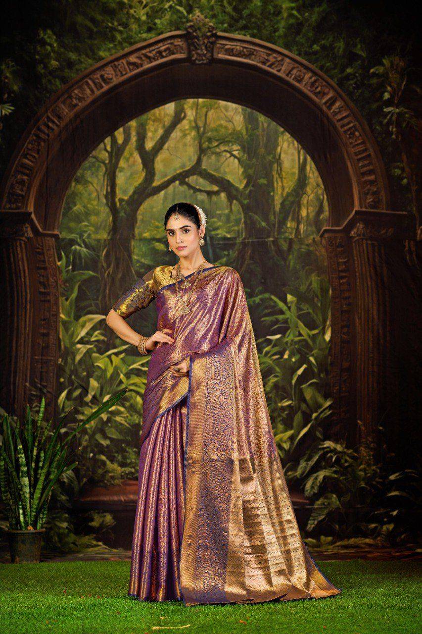 Ab-Panghat By Fashid Wholesale 01 To 04 Series Indian Traditional Wear Collection Beautiful Stylish Fancy Colorful Party Wear & Occasional Wear Kanjivaram Silk Sarees At Wholesale Price