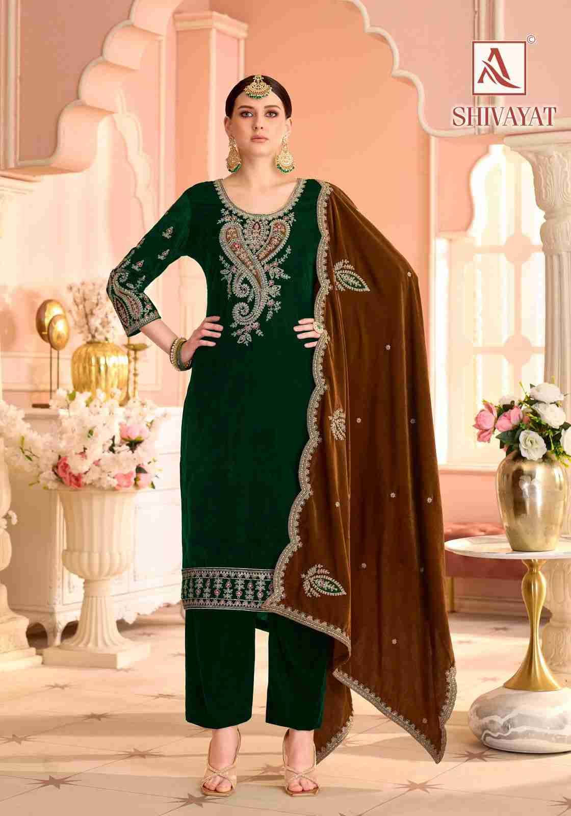 Shivayat By Alok Suit 1716-001 To 1716-004 Series Beautiful Festive Suits Colorful Stylish Fancy Casual Wear & Ethnic Wear Pure Velvet Dresses At Wholesale Price