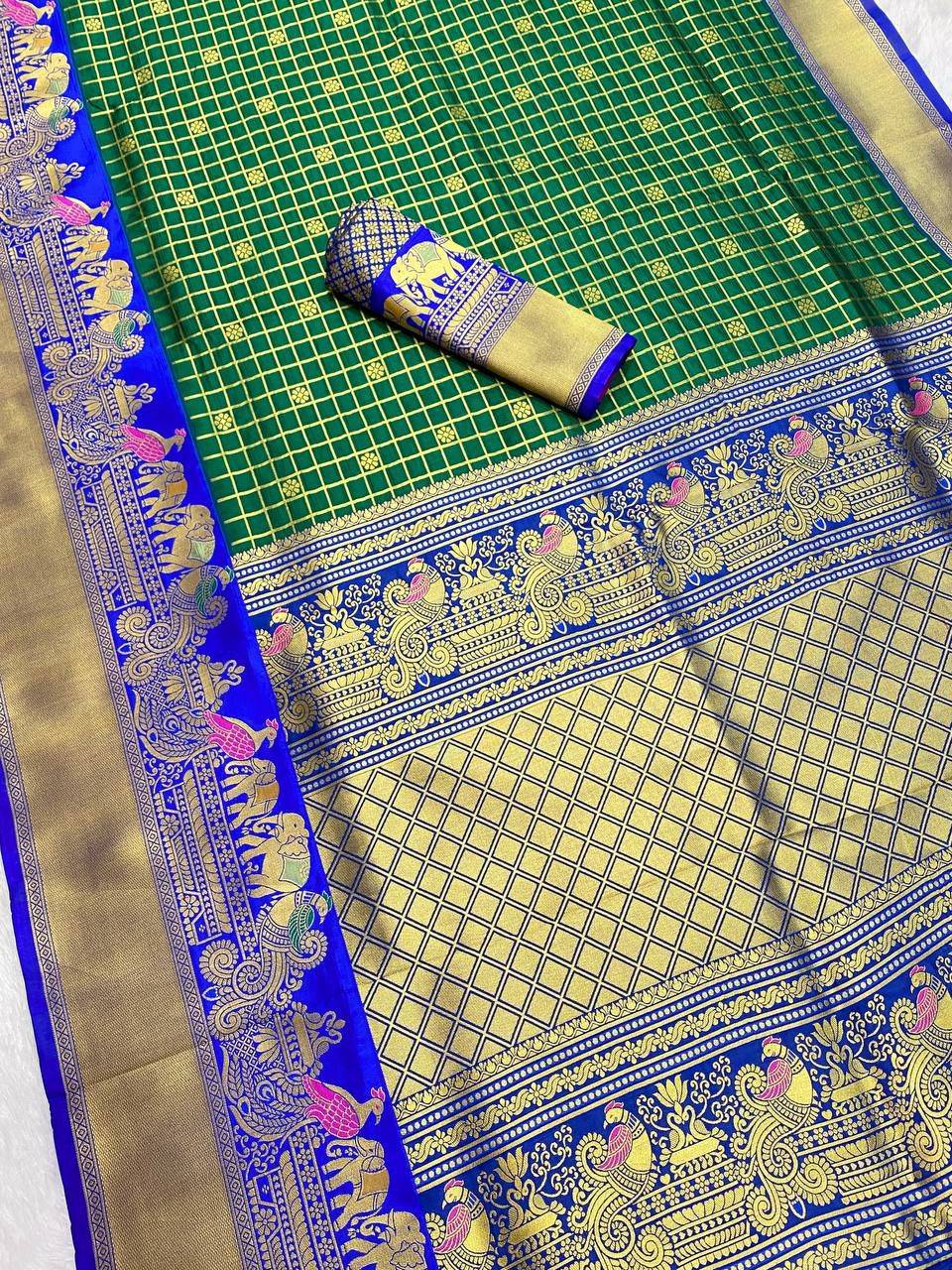 Ab-Pankhudi By Fashid Wholesale 01 To 04 Series Indian Traditional Wear Collection Beautiful Stylish Fancy Colorful Party Wear & Occasional Wear Kanchipuram Silk Sarees At Wholesale Price