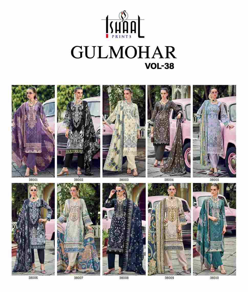 Gulmohar Vol-38 By Ishaal Prints 38001 To 38010 Series Beautiful Festive Suits Colorful Stylish Fancy Casual Wear & Ethnic Wear Pure Lawn Prints Dresses At Wholesale Price