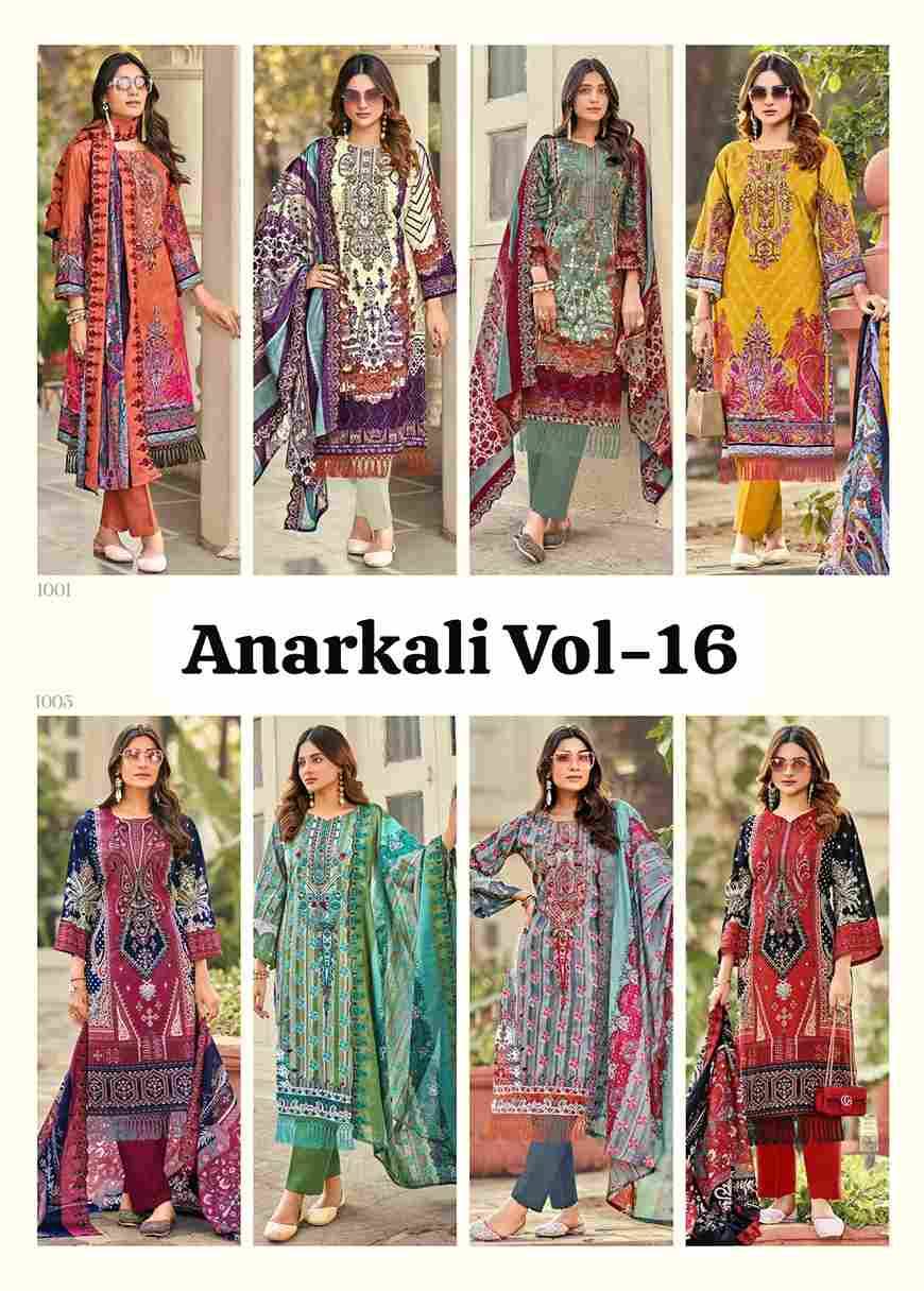 Anarkali Vol-16 By Kavyakala 1001 To 1008 Series Beautiful Festive Suits Stylish Fancy Colorful Casual Wear & Ethnic Wear Pure Cambric Print Dresses At Wholesale Price