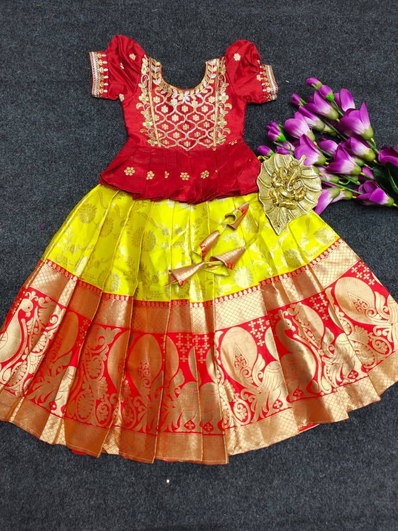 Pv-Kids Lehenga Vol-16 By Fashid Wholesale 01 TO 02 Series Designer Beautiful Collection Occasional Wear & Party Wear Lichi Silk Lehengas At Wholesale Price