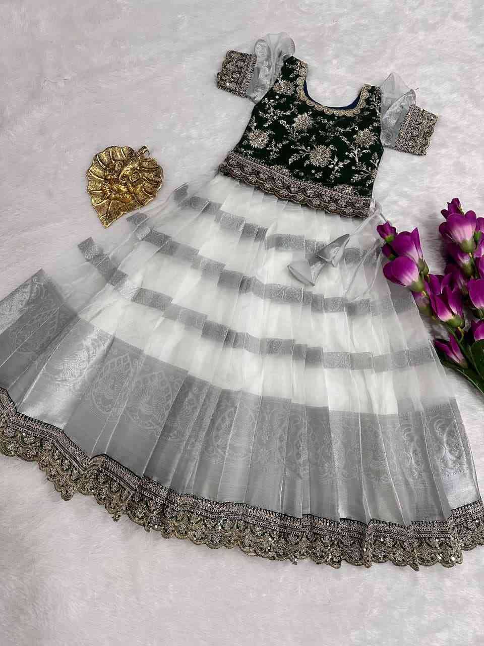 Pv-Kids Lehenga Vol-17 By Fashid Wholesale Designer Beautiful Collection Occasional Wear & Party Wear Nylon Silk Lehengas At Wholesale Price