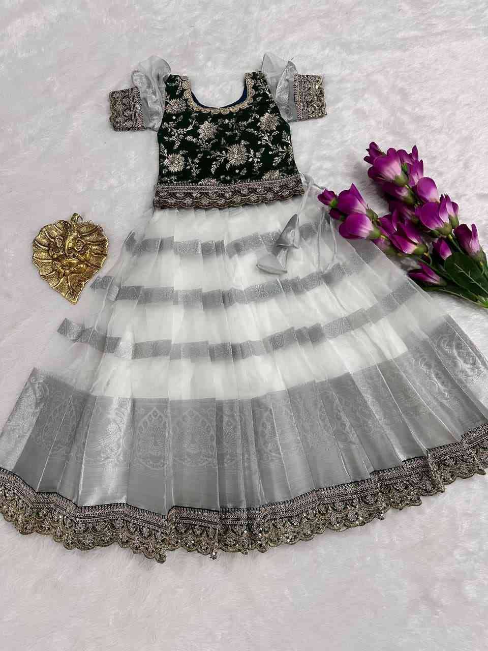 Pv-Kids Lehenga Vol-17 By Fashid Wholesale Designer Beautiful Collection Occasional Wear & Party Wear Nylon Silk Lehengas At Wholesale Price