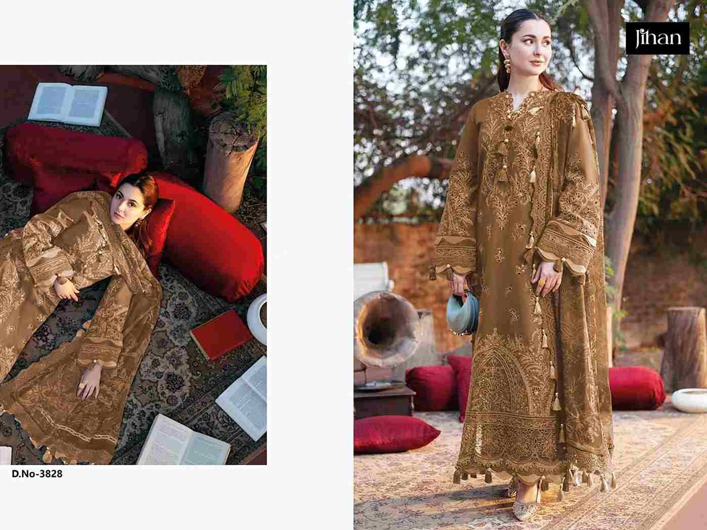 Elan Vol-1 By Jihan 3826 To 3838 Series Designer Pakistani Suits Beautiful Fancy Stylish Colorful Party Wear & Occasional Wear Pure Cotton Dresses At Wholesale Price