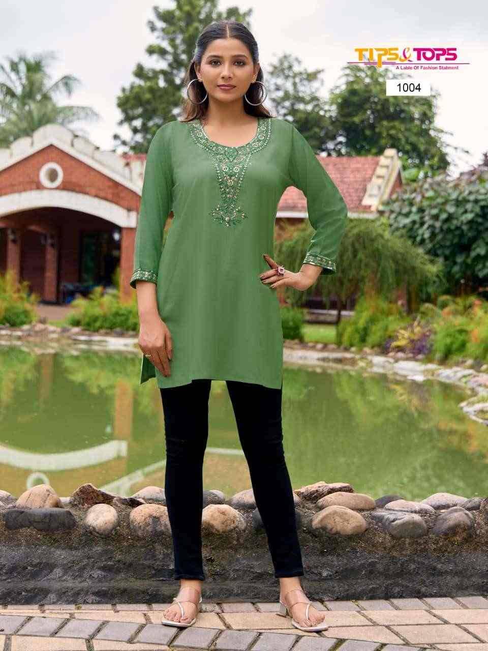 Bubbly Vol-15 By Tips And Tops 1001 To 1009 Series Designer Stylish Fancy Colorful Beautiful Party Wear & Ethnic Wear Collection Rayon Slub Print Tops At Wholesale Price