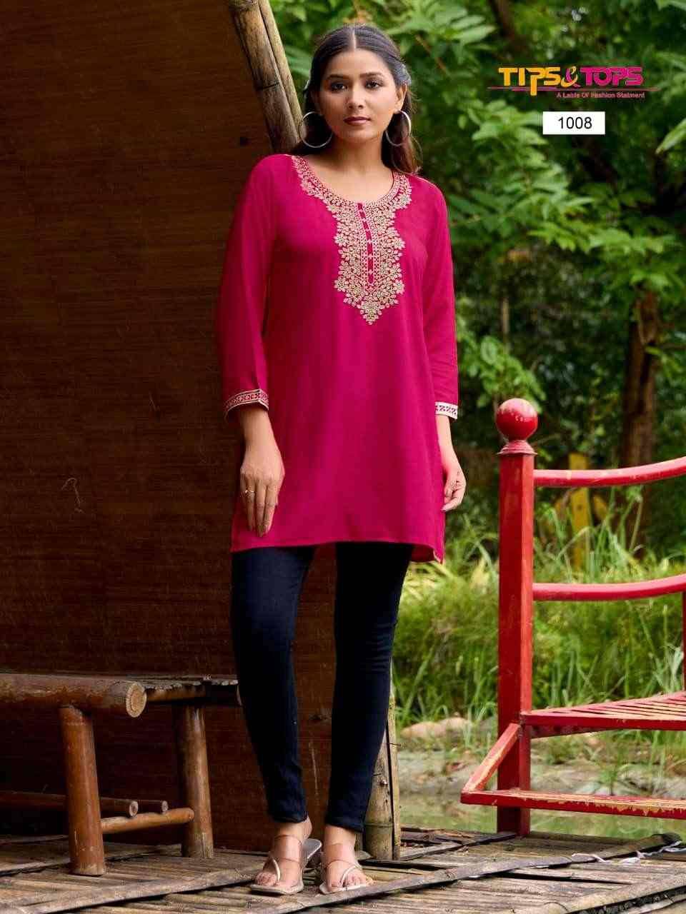 Bubbly Vol-15 By Tips And Tops 1001 To 1009 Series Designer Stylish Fancy Colorful Beautiful Party Wear & Ethnic Wear Collection Rayon Slub Print Tops At Wholesale Price
