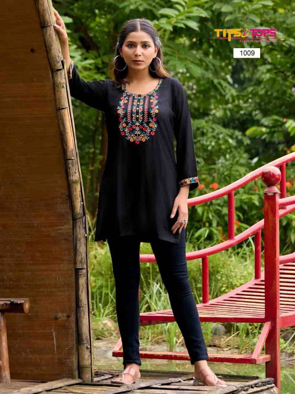 Bubbly Vol-15 By Tips And Tops 1001 To 1009 Series Designer Stylish Fancy Colorful Beautiful Party Wear & Ethnic Wear Collection Rayon Slub Print Tops At Wholesale Price