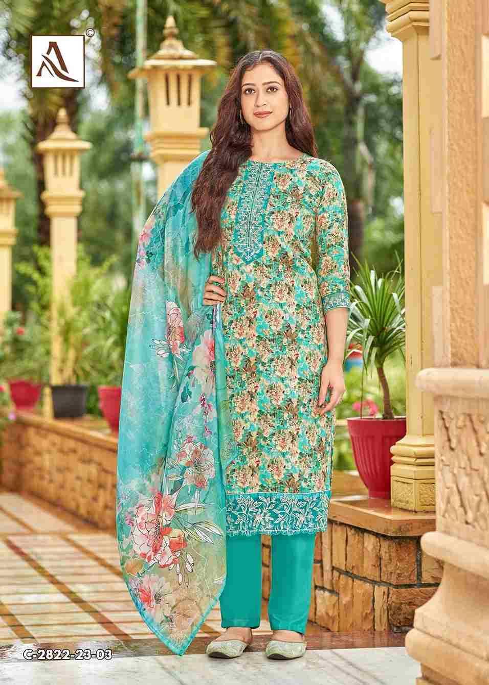 Safeena By Alok Suit 2822-23-01 To 2822-23-04 Series Beautiful Festive Suits Colorful Stylish Fancy Casual Wear & Ethnic Wear Pure Jam Cotton Dresses At Wholesale Price