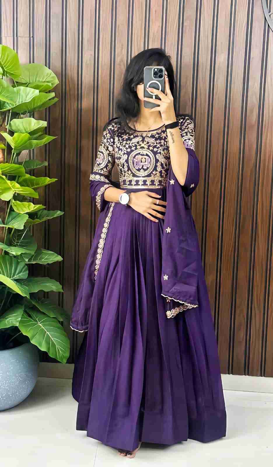 Pv-Gown Vol-5 By Fashid Wholesale 01 To 04 Series Designer Beautiful Collection Occasional Wear & Party Wear Pure Georgette Silk Gowns At Wholesale Price