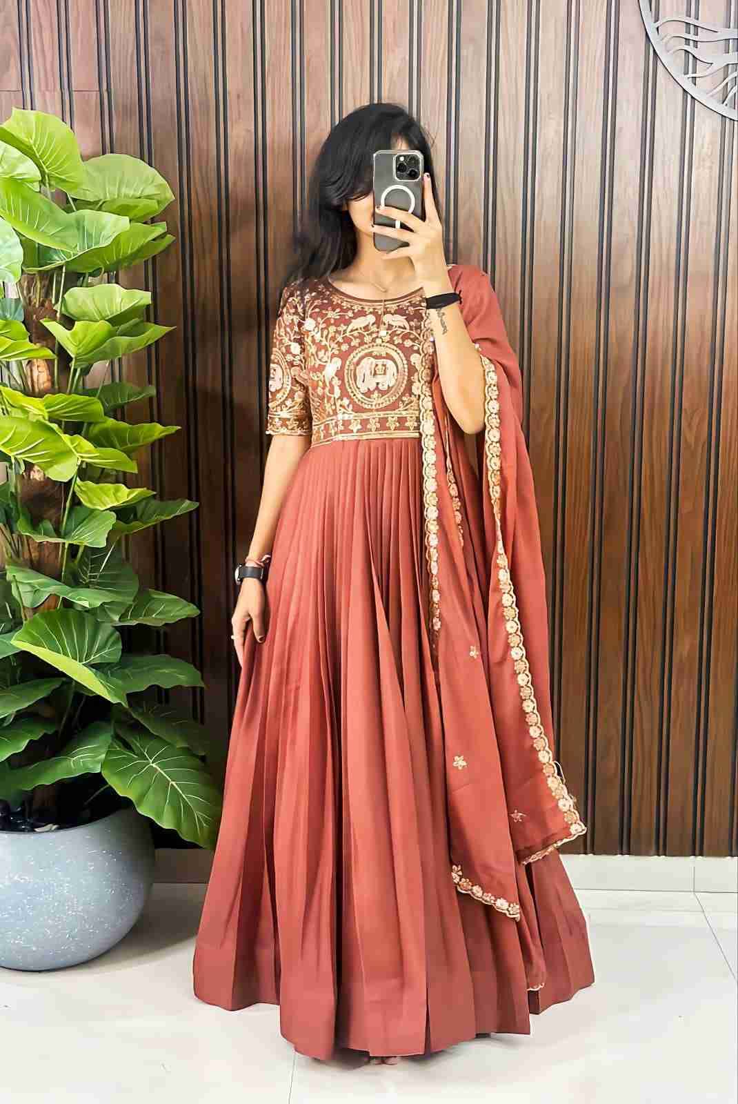 Pv-Gown Vol-5 By Fashid Wholesale 01 To 04 Series Designer Beautiful Collection Occasional Wear & Party Wear Pure Georgette Silk Gowns At Wholesale Price