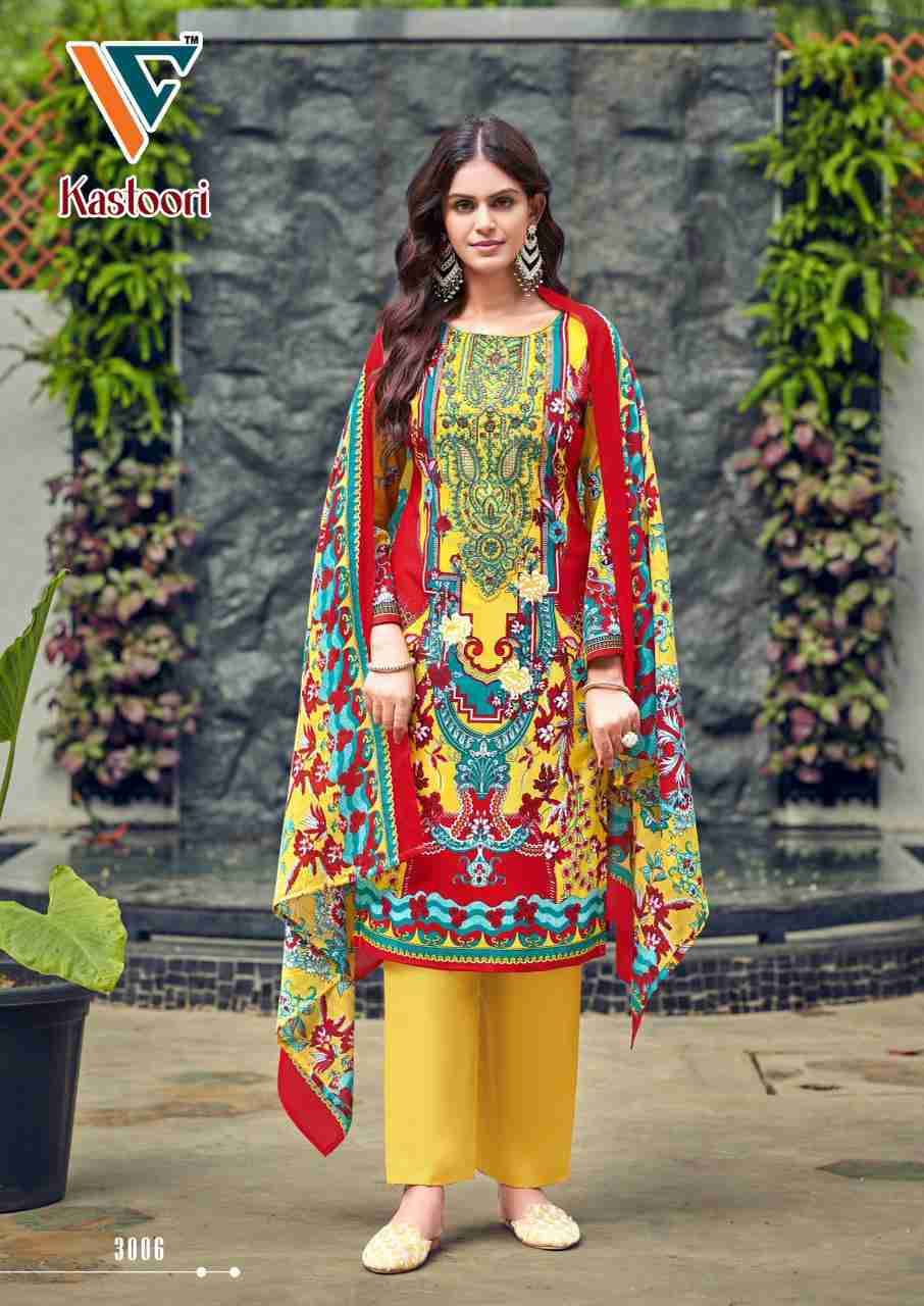 Kastoori Vol-3 By Vandana Creation 3001 To 3008 Series Beautiful Festive Suits Stylish Fancy Colorful Casual Wear & Ethnic Wear Cotton Print Dresses At Wholesale Price