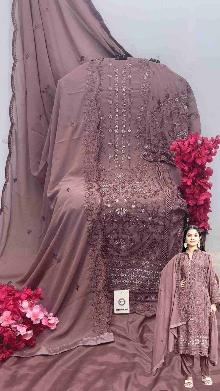 Rose Hand Craft By Shanaya Fashion 214-A To 214-C Series Beautiful Pakistani Suits Colorful Stylish Fancy Casual Wear & Ethnic Wear Faux Georgette Dresses At Wholesale Price