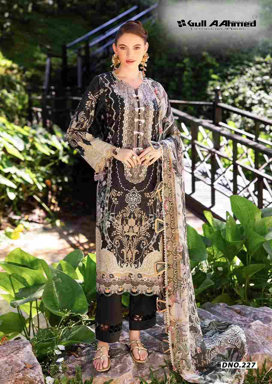 Gull Aahmed Lawn Collection Vol-28 By Gull Aahmed 227 To 232 Series Beautiful Festive Suits Stylish Fancy Colorful Casual Wear & Ethnic Wear Pure Lawn Dresses At Wholesale Price