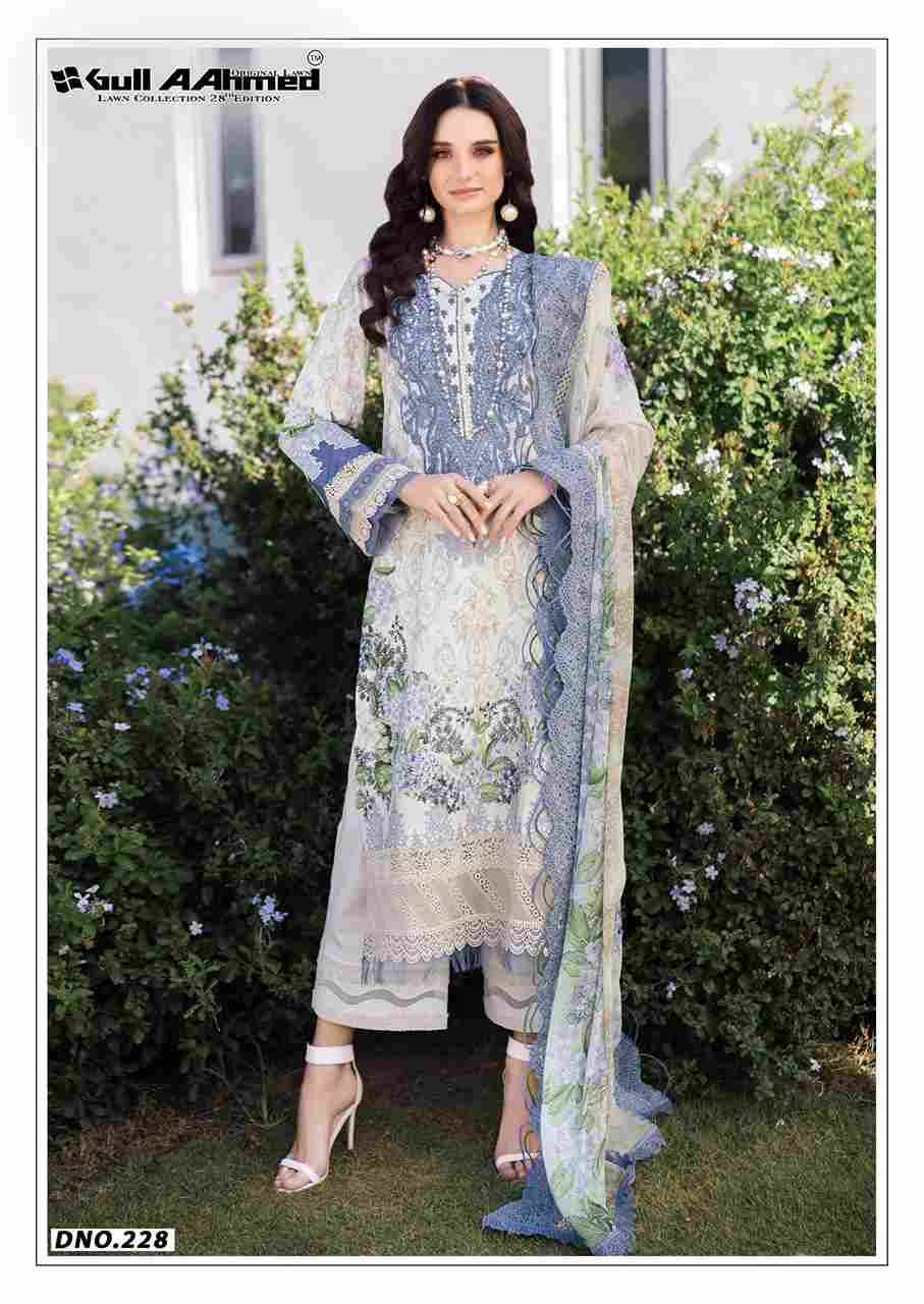 Gull Aahmed Lawn Collection Vol-28 By Gull Aahmed 227 To 232 Series Beautiful Festive Suits Stylish Fancy Colorful Casual Wear & Ethnic Wear Pure Lawn Dresses At Wholesale Price