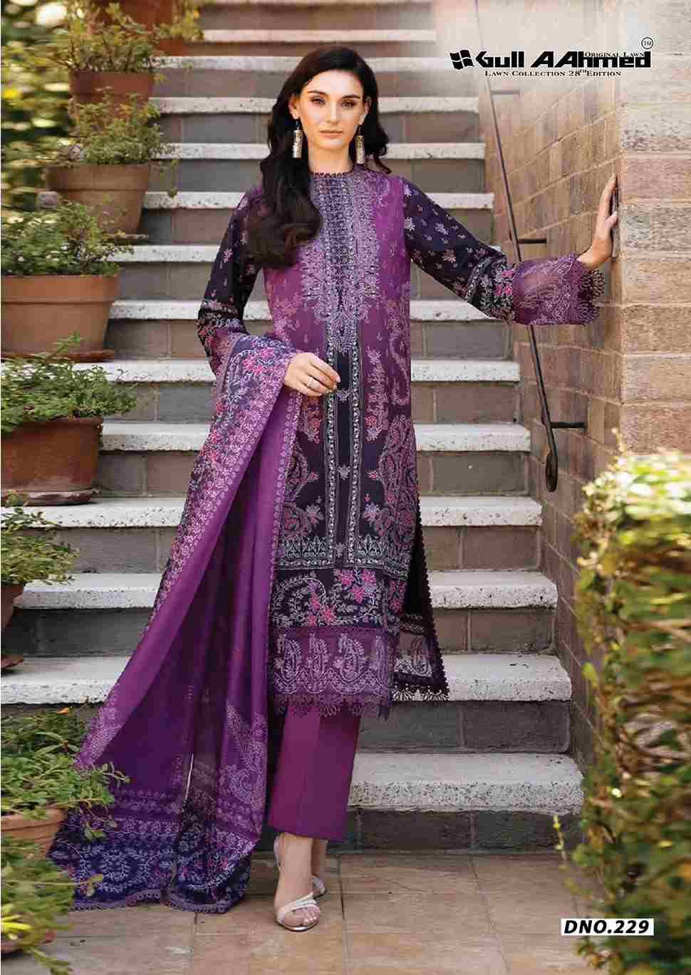 Gull Aahmed Lawn Collection Vol-28 By Gull Aahmed 227 To 232 Series Beautiful Festive Suits Stylish Fancy Colorful Casual Wear & Ethnic Wear Pure Lawn Dresses At Wholesale Price
