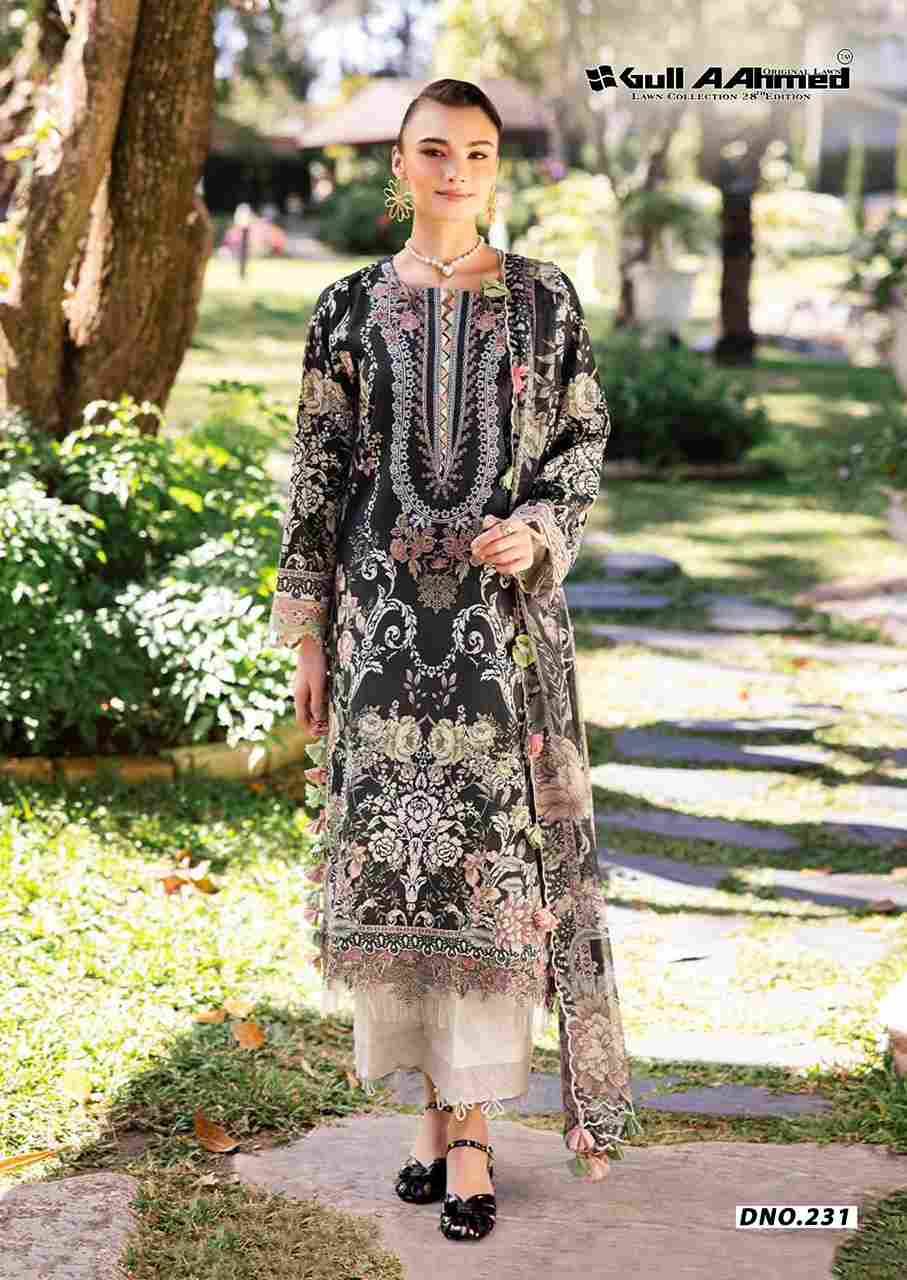 Gull Aahmed Lawn Collection Vol-28 By Gull Aahmed 227 To 232 Series Beautiful Festive Suits Stylish Fancy Colorful Casual Wear & Ethnic Wear Pure Lawn Dresses At Wholesale Price