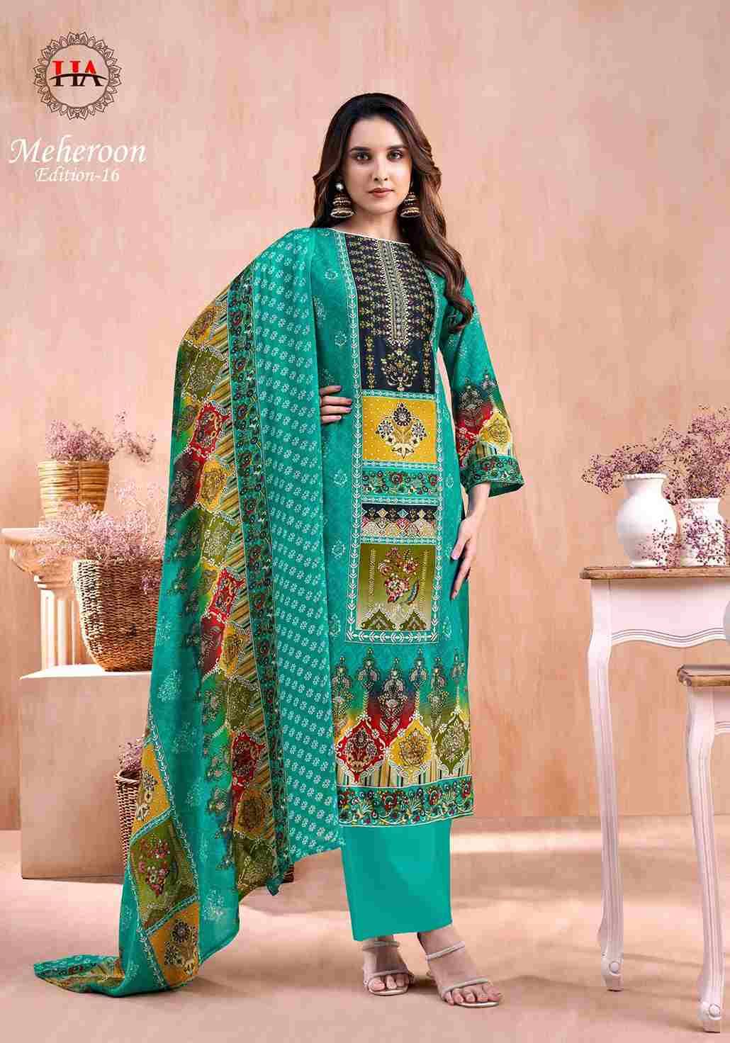 Meheroon Vol-16 By Harshit Fashion Hub 2022-849-01 To 2022-849-06 Series Beautiful Festive Suits Stylish Fancy Colorful Casual Wear & Ethnic Wear Pure Viscose Rayon Dresses At Wholesale Price