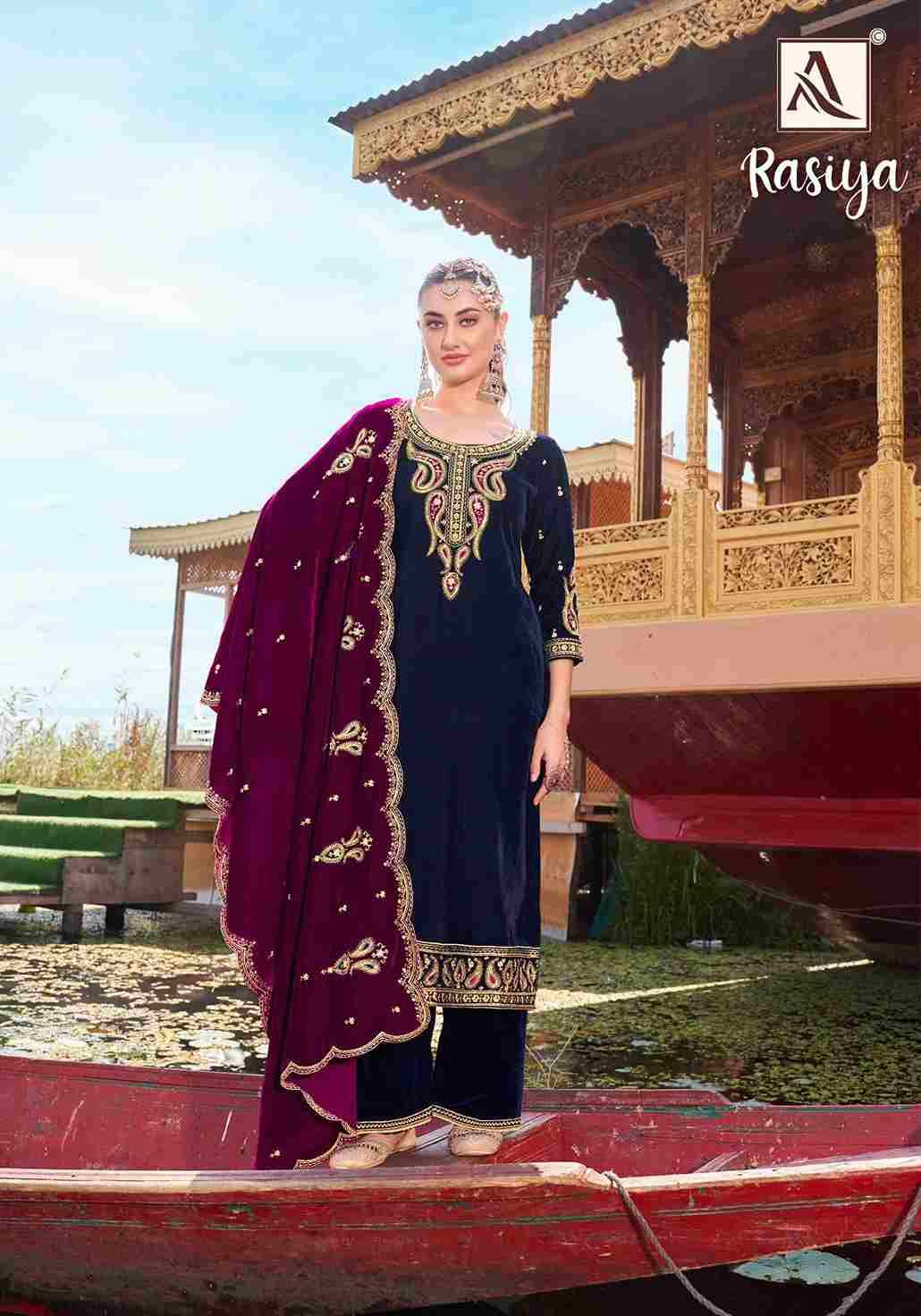 Rasiya By Alok Suit 1675-001 To 1675-004 Series Beautiful Festive Suits Colorful Stylish Fancy Casual Wear & Ethnic Wear Pure Velvet Dresses At Wholesale Price