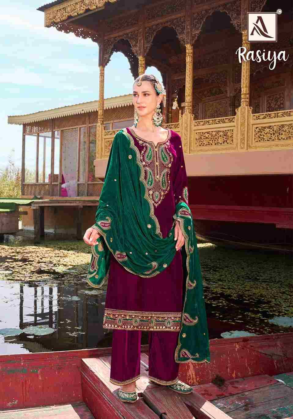 Rasiya By Alok Suit 1675-001 To 1675-004 Series Beautiful Festive Suits Colorful Stylish Fancy Casual Wear & Ethnic Wear Pure Velvet Dresses At Wholesale Price