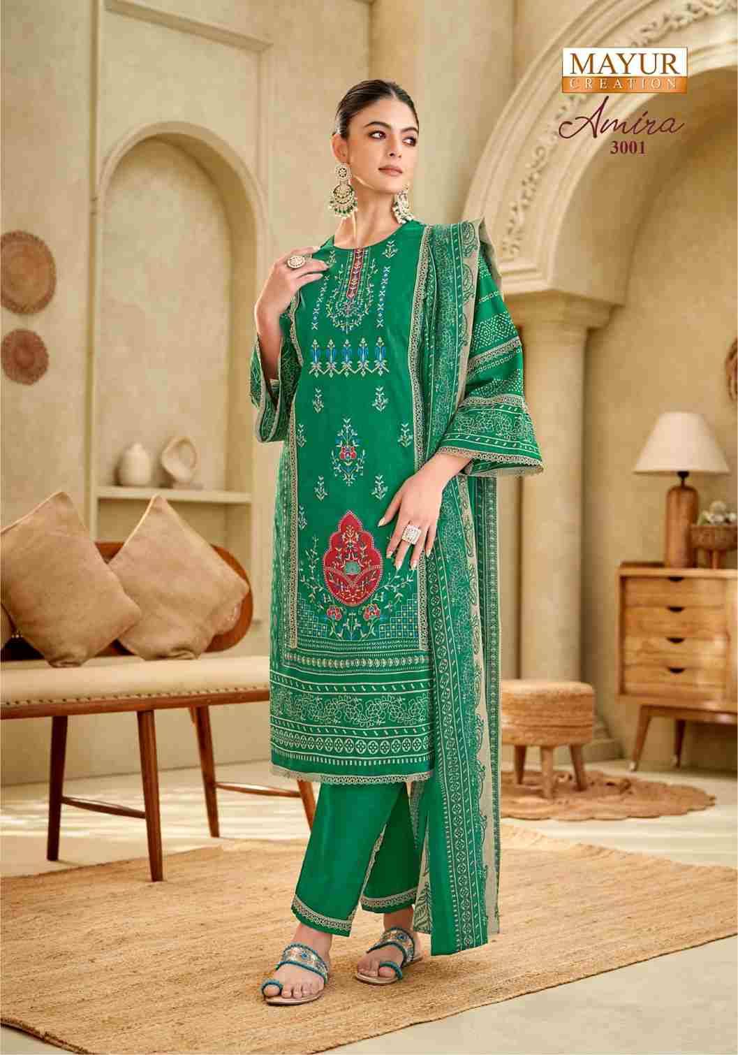 Amira Vol-3 By Mayur Creation 3001 To 3008 Series Beautiful Stylish Festive Suits Fancy Colorful Casual Wear & Ethnic Wear & Ready To Wear Heavy Cotton Print Dresses At Wholesale Price