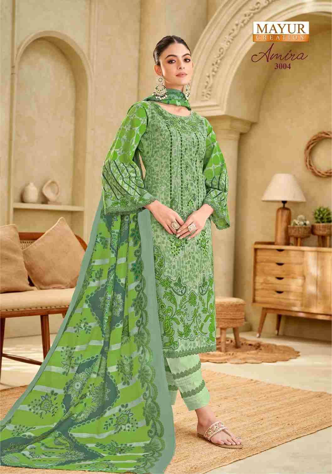 Amira Vol-3 By Mayur Creation 3001 To 3008 Series Beautiful Stylish Festive Suits Fancy Colorful Casual Wear & Ethnic Wear & Ready To Wear Heavy Cotton Print Dresses At Wholesale Price