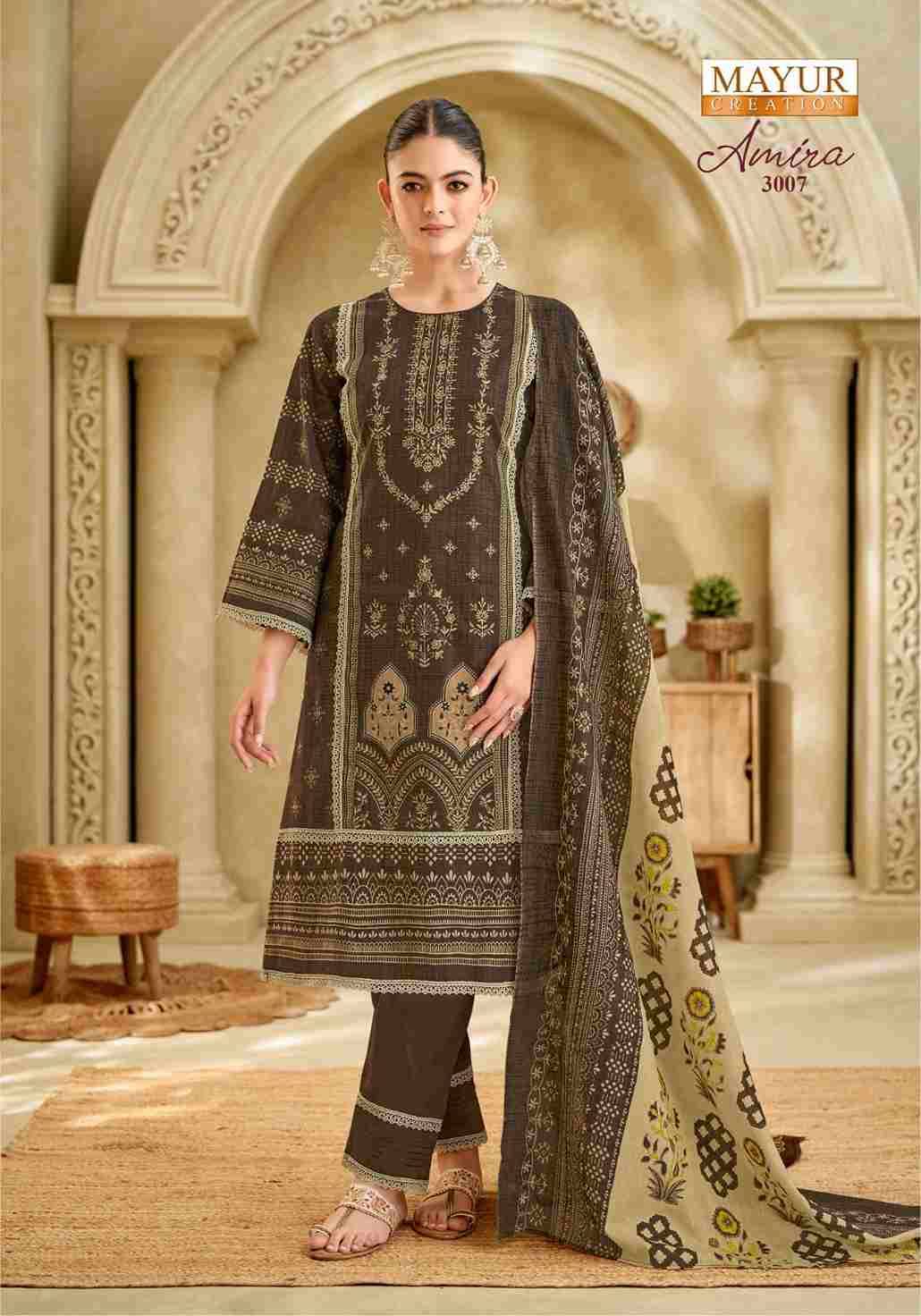 Amira Vol-3 By Mayur Creation 3001 To 3008 Series Beautiful Stylish Festive Suits Fancy Colorful Casual Wear & Ethnic Wear & Ready To Wear Heavy Cotton Print Dresses At Wholesale Price