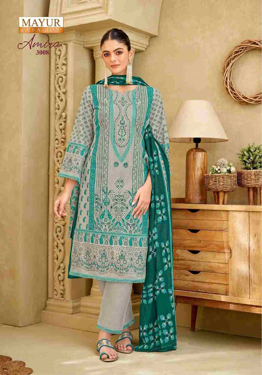 Amira Vol-3 By Mayur Creation 3001 To 3008 Series Beautiful Stylish Festive Suits Fancy Colorful Casual Wear & Ethnic Wear & Ready To Wear Heavy Cotton Print Dresses At Wholesale Price