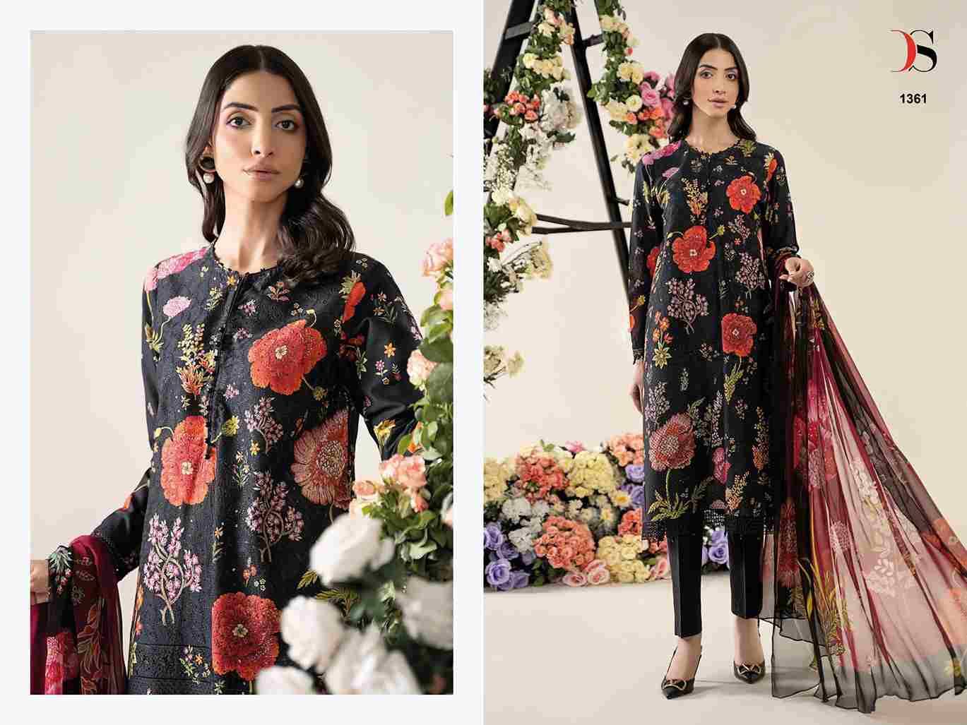 Maria.B. Mprint-25 Vol-3 By Deepsy Suits 1361 To 1366 Series Pakistani Stylish Beautiful Colourful Printed & Embroidered Party Wear & Occasional Wear Pure Cotton Dresses At Wholesale Price