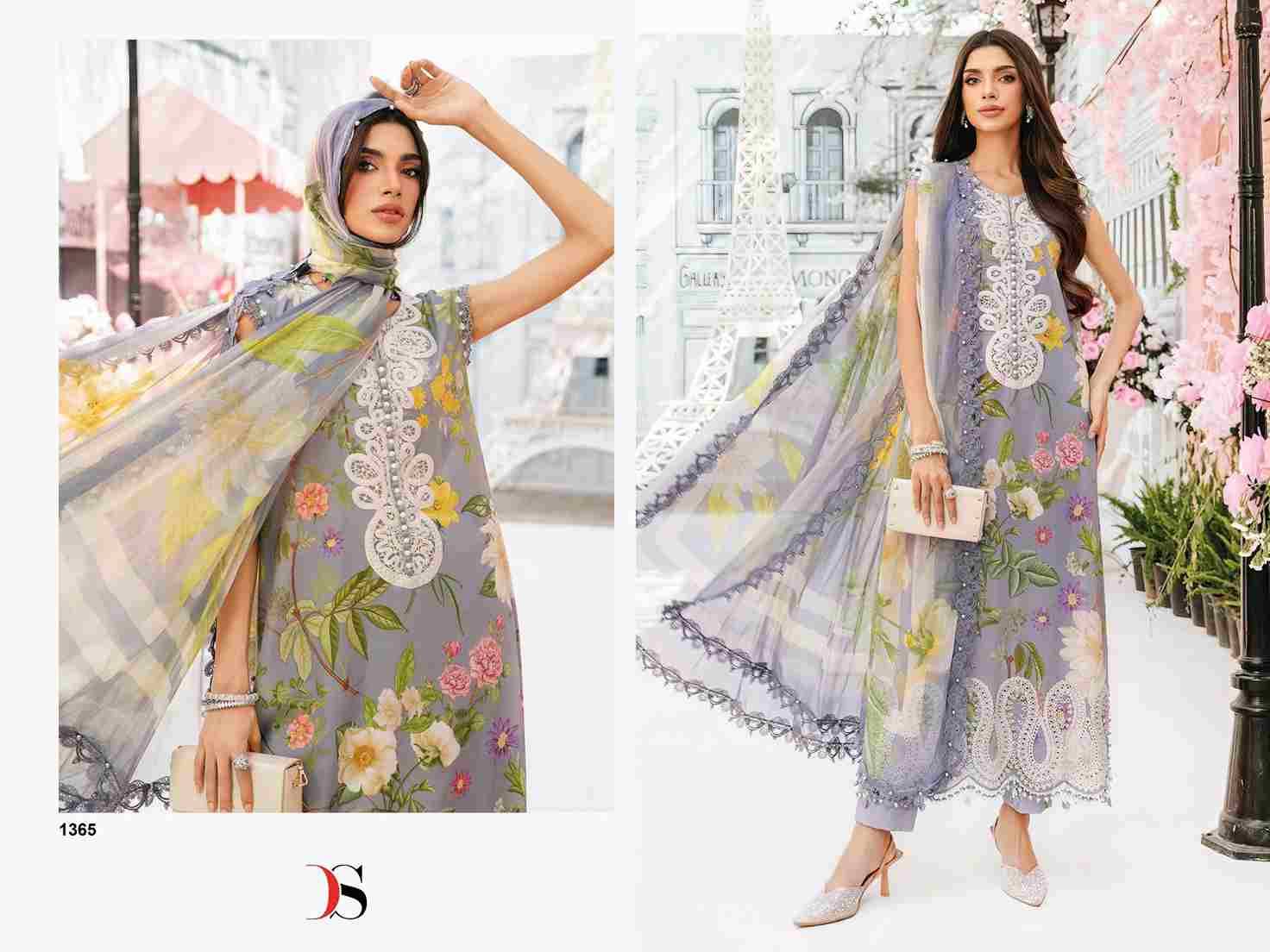 Maria.B. Mprint-25 Vol-3 By Deepsy Suits 1361 To 1366 Series Pakistani Stylish Beautiful Colourful Printed & Embroidered Party Wear & Occasional Wear Pure Cotton Dresses At Wholesale Price