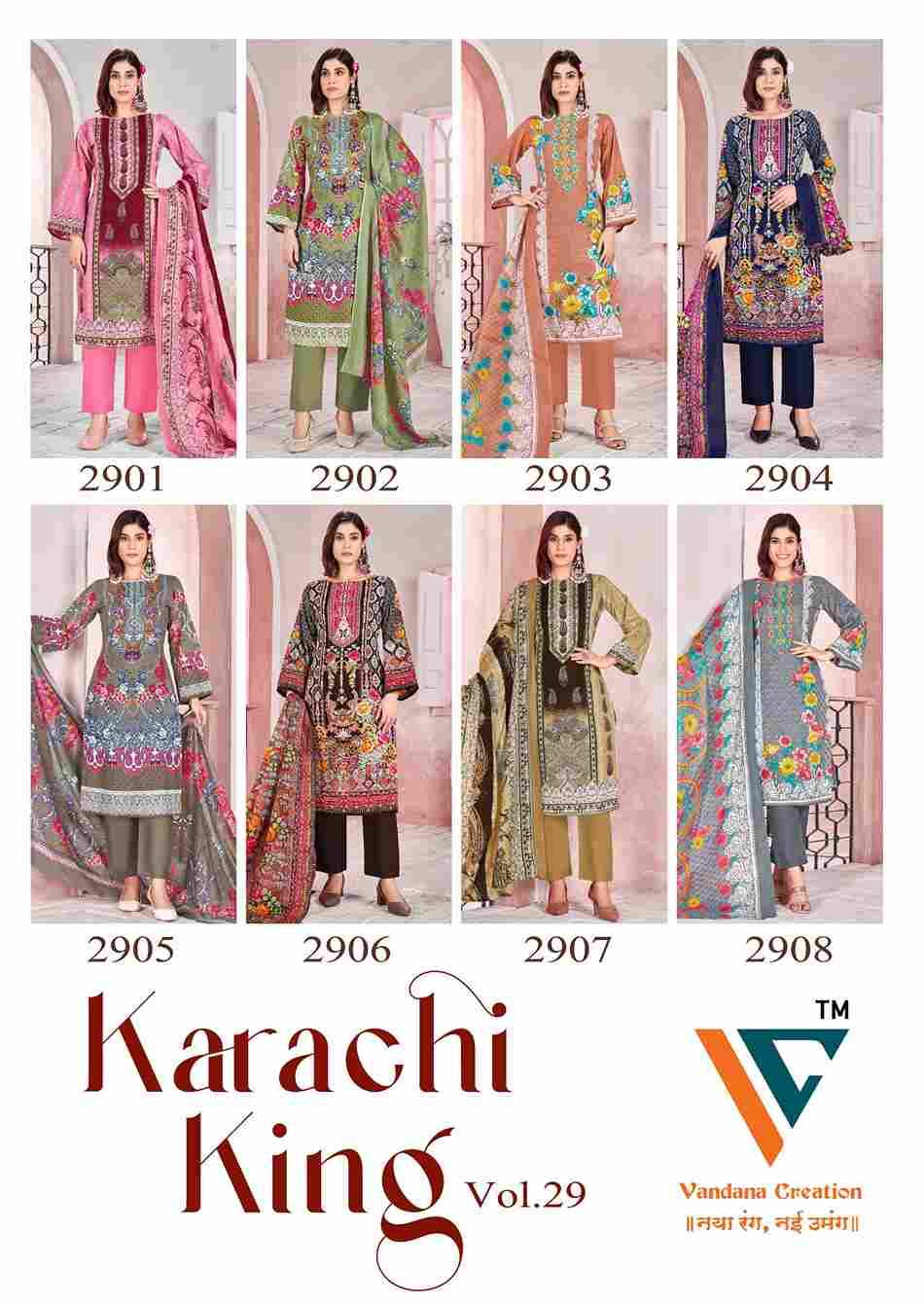 Karachi King Vol-29 By Vandana Creation 2901 To 2908 Series Beautiful Festive Suits Stylish Fancy Colorful Casual Wear & Ethnic Wear Cotton Print Dresses At Wholesale Price