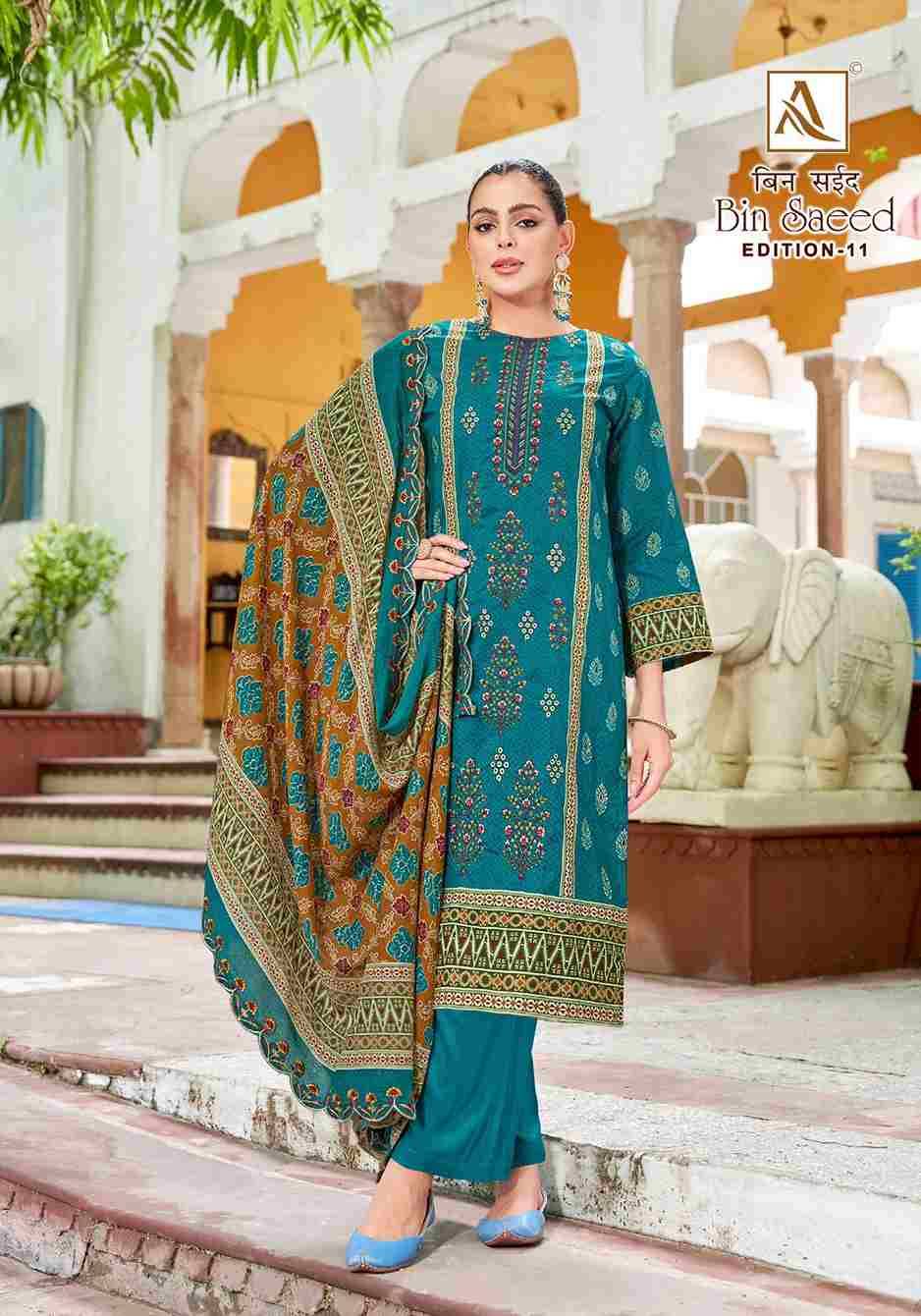 Bin Saeed Vol-11 By Alok Suit 2060-877-001 To 2060-877-008 Series Beautiful Festive Suits Stylish Fancy Colorful Casual Wear & Ethnic Wear Pure Cambric Cotton Embroidered Dresses At Wholesale Price