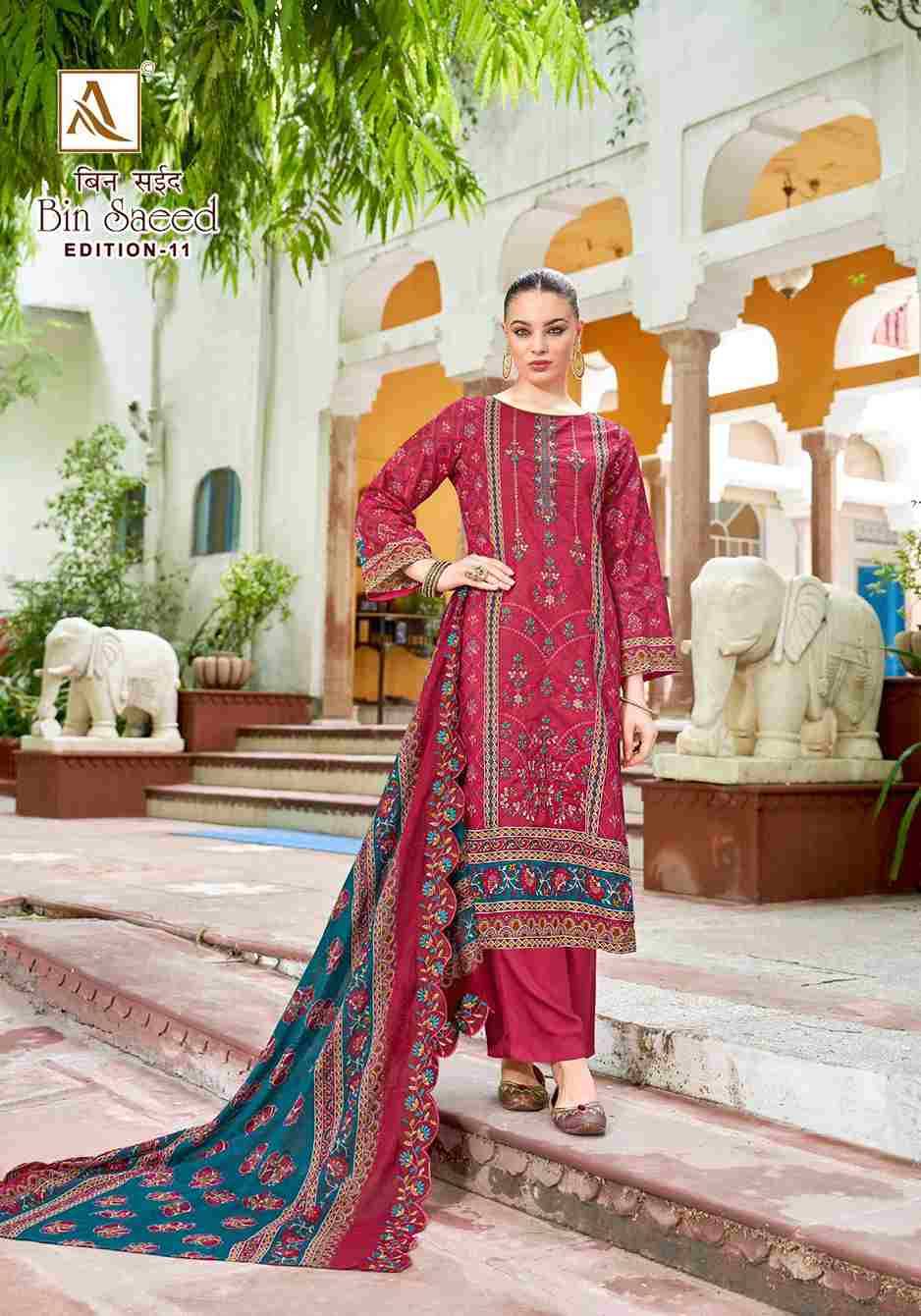 Bin Saeed Vol-11 By Alok Suit 2060-877-001 To 2060-877-008 Series Beautiful Festive Suits Stylish Fancy Colorful Casual Wear & Ethnic Wear Pure Cambric Cotton Embroidered Dresses At Wholesale Price