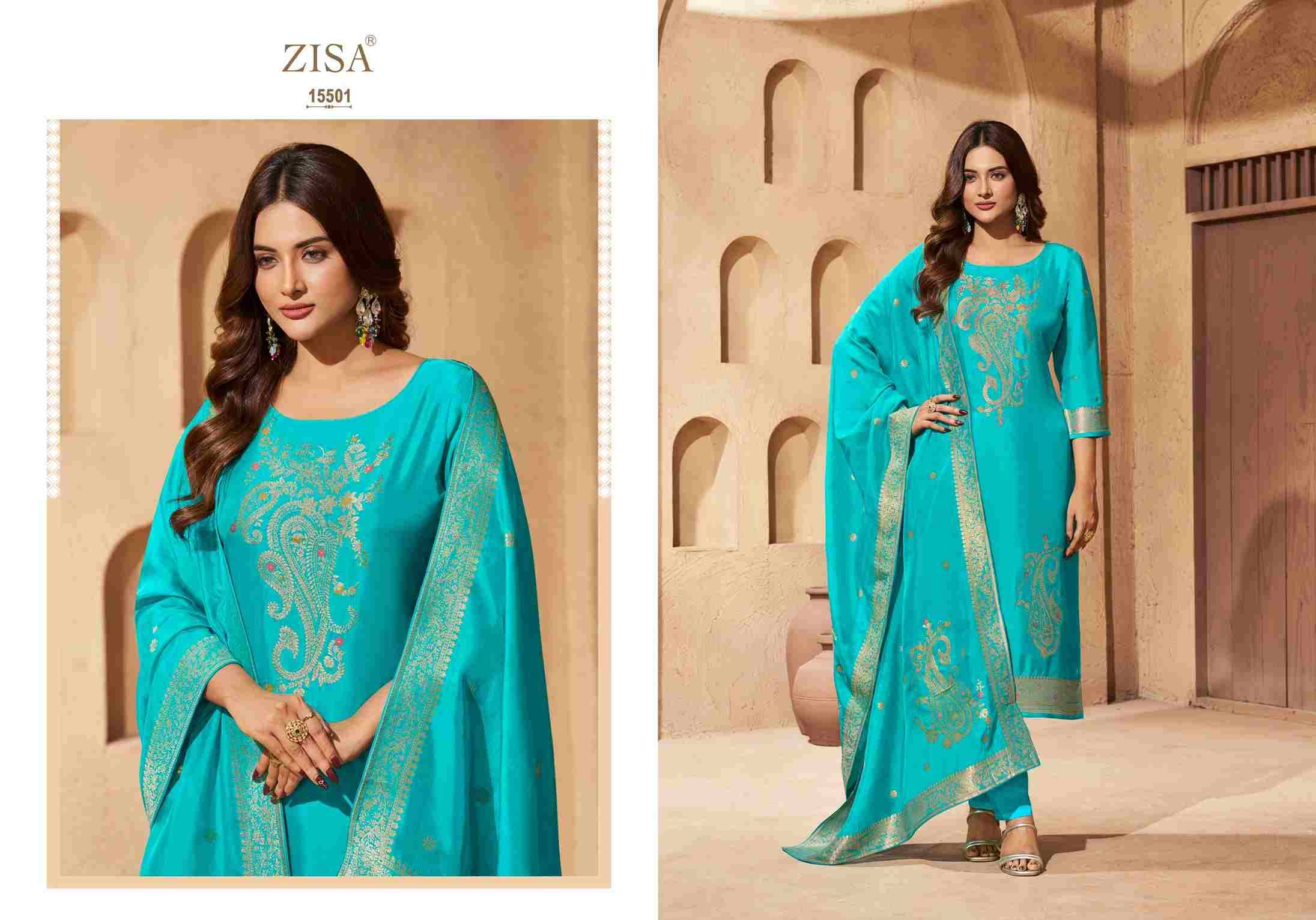 Saiyaara By Zisa 15501 To 15504 Series Beautiful Festive Suits Stylish Fancy Colorful Casual Wear & Ethnic Wear Pure Tabby Silk Dresses At Wholesale Price