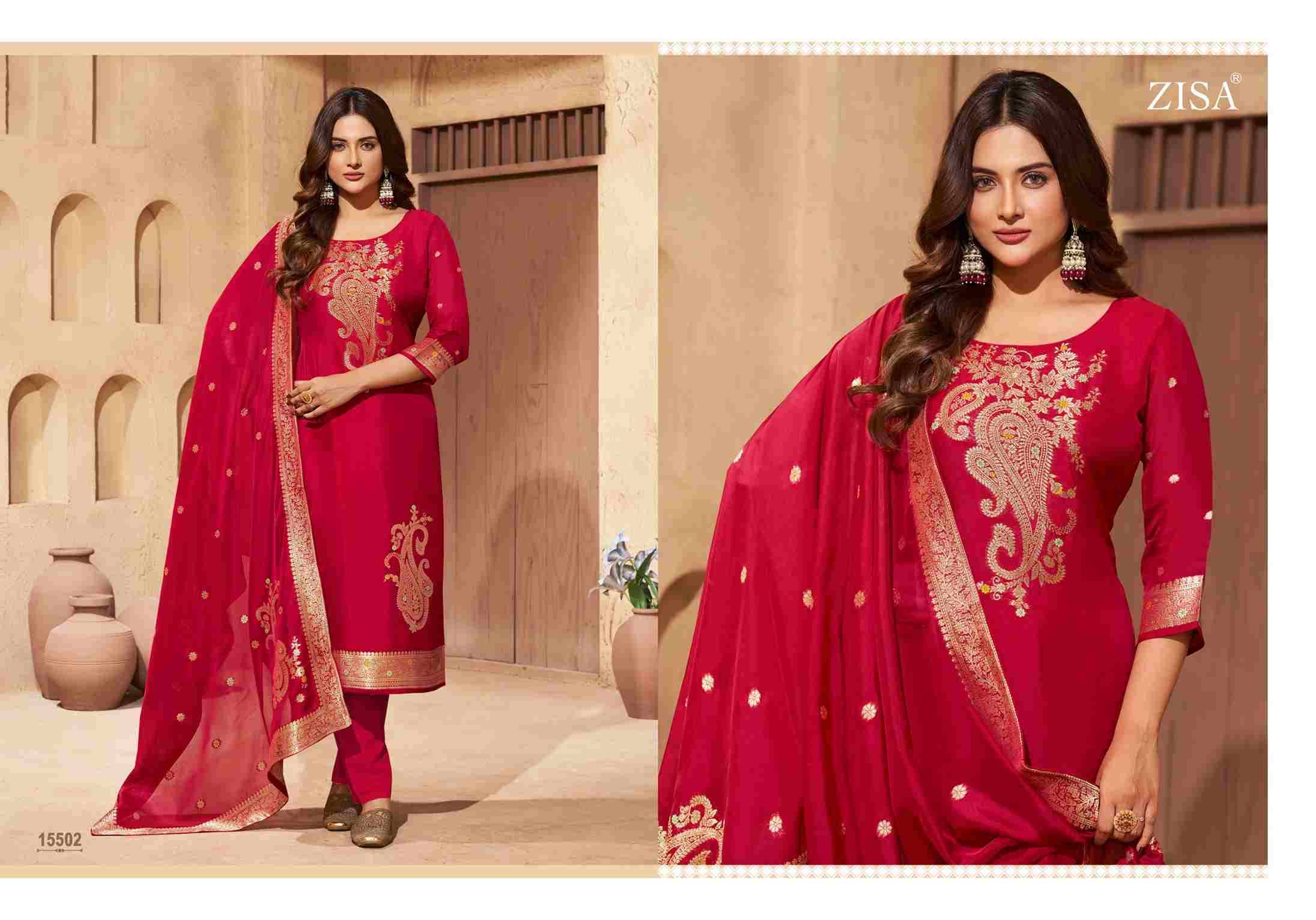 Saiyaara By Zisa 15501 To 15504 Series Beautiful Festive Suits Stylish Fancy Colorful Casual Wear & Ethnic Wear Pure Tabby Silk Dresses At Wholesale Price