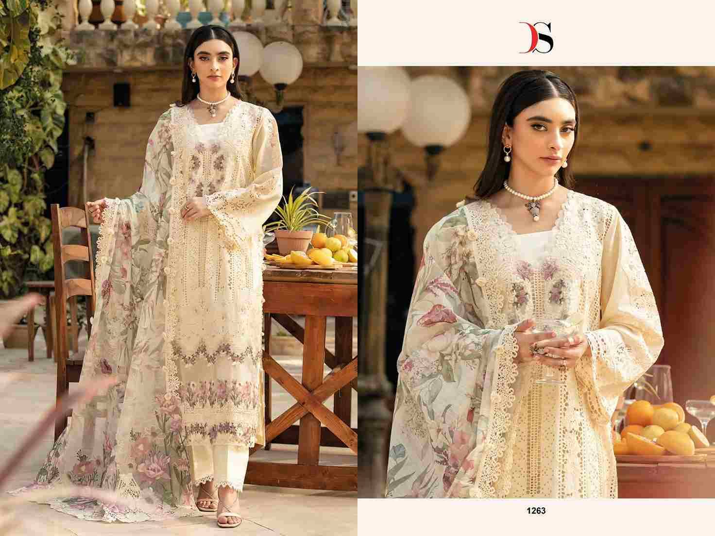 Elaf Super Hit By Deepsy Suits 1261 To 1267 Series Designer Pakistani Suits Beautiful Fancy Stylish Colorful Party Wear & Occasional Wear Pure Cotton Dresses At Wholesale Price