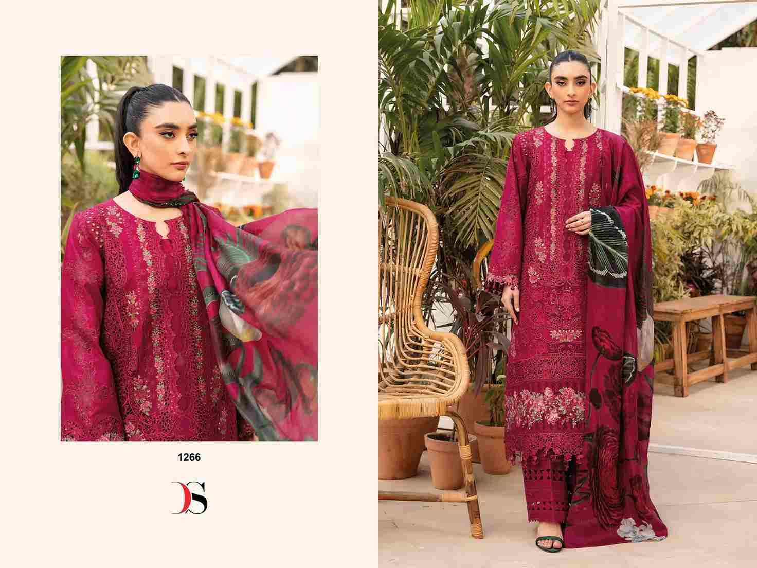 Elaf Super Hit By Deepsy Suits 1261 To 1267 Series Designer Pakistani Suits Beautiful Fancy Stylish Colorful Party Wear & Occasional Wear Pure Cotton Dresses At Wholesale Price