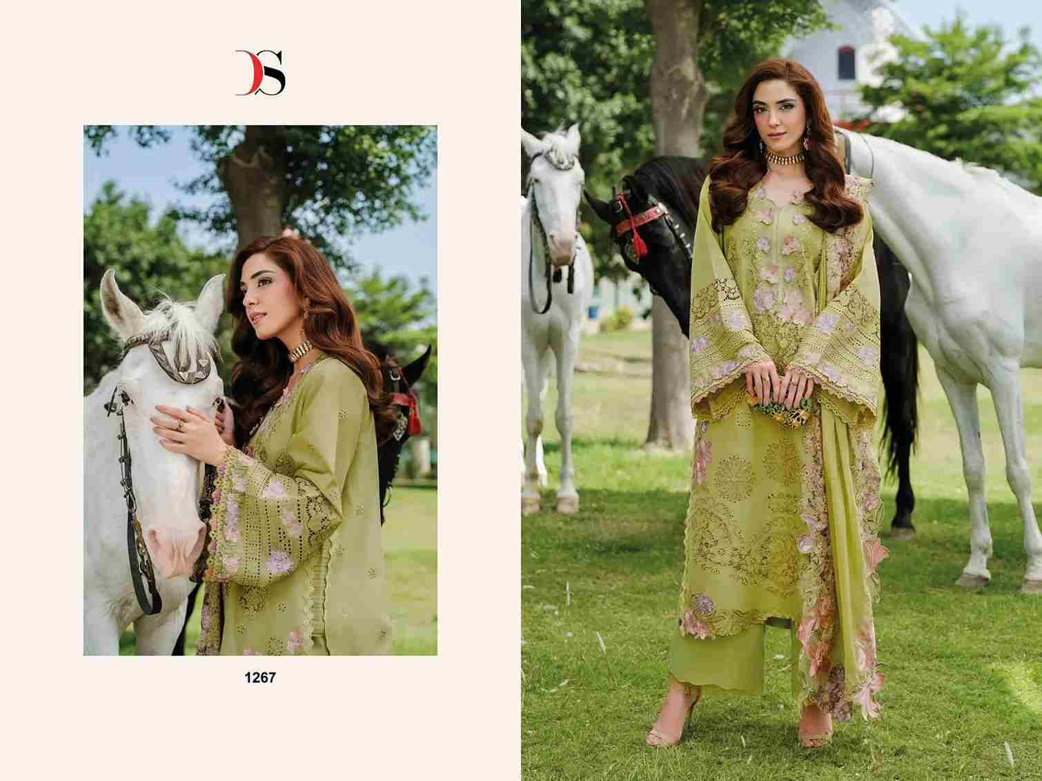 Elaf Super Hit By Deepsy Suits 1261 To 1267 Series Designer Pakistani Suits Beautiful Fancy Stylish Colorful Party Wear & Occasional Wear Pure Cotton Dresses At Wholesale Price