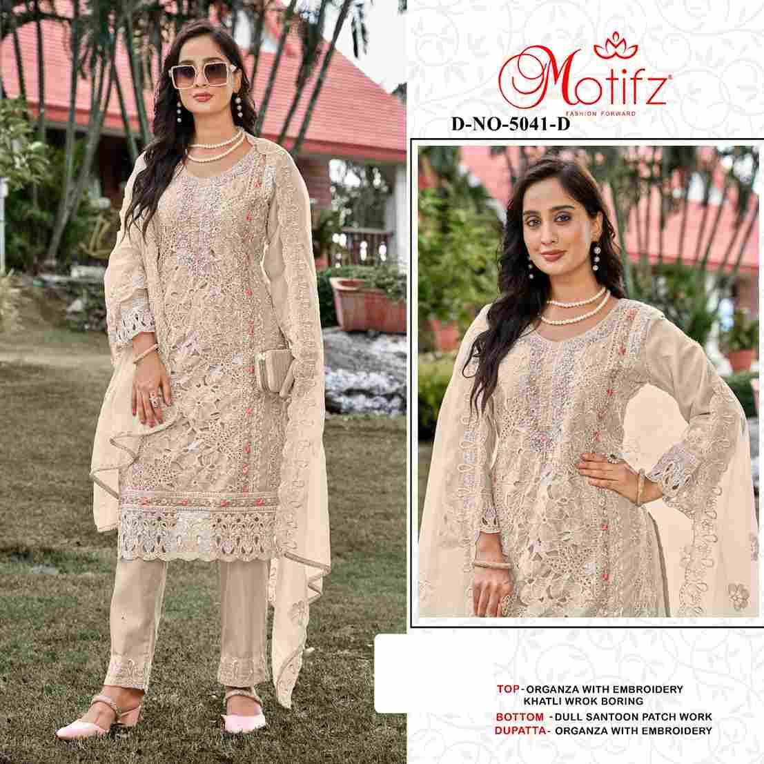 Motifz Hit Design 5041 Colours By Motifz 5041-A To 5041-D Series Beautiful Pakistani Suits Colorful Stylish Fancy Casual Wear & Ethnic Wear Organza Dresses At Wholesale Price