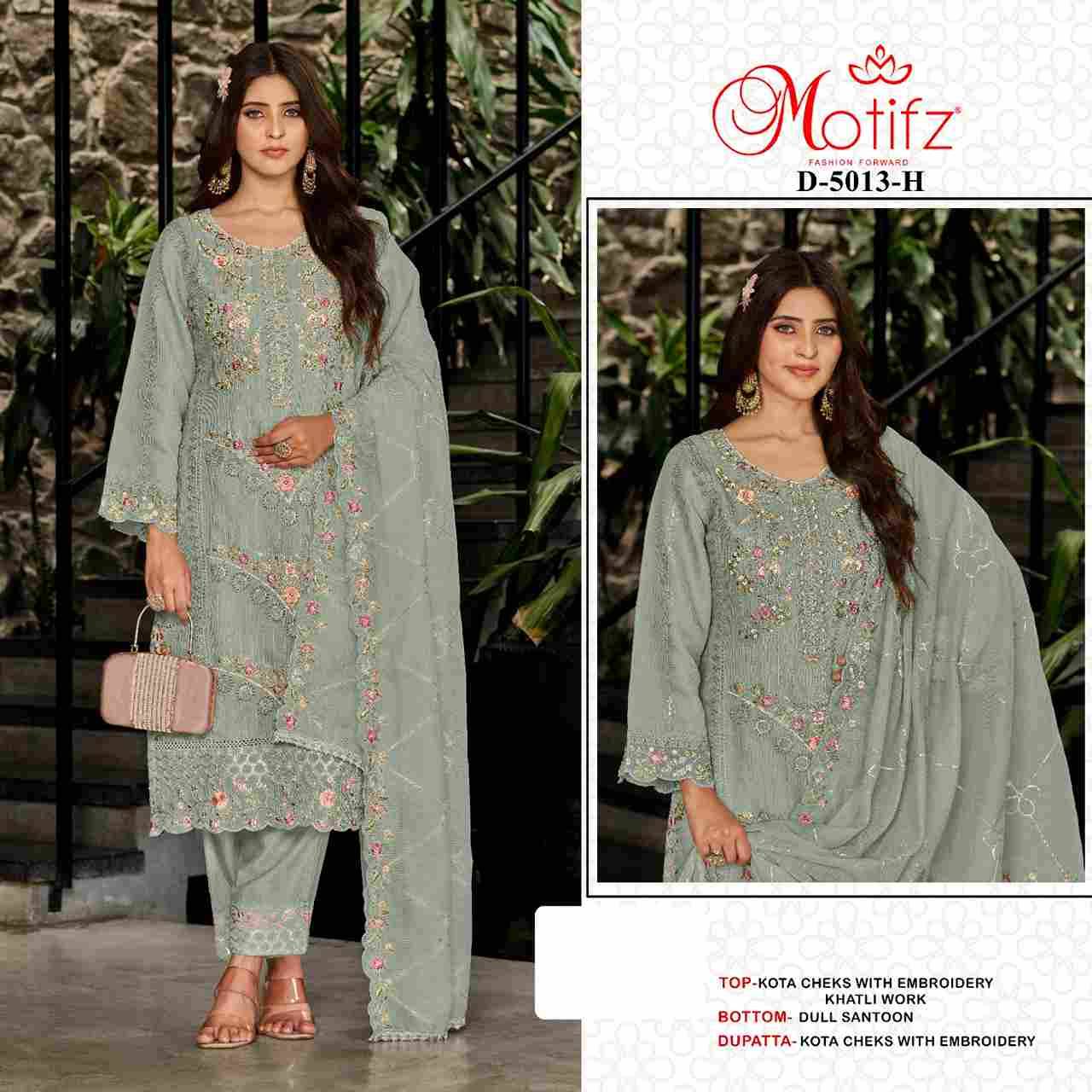Motifz Hit Design 5013 Colours Vol-2 By Motifz 5013-E To 5013-H Series Beautiful Pakistani Suits Colorful Stylish Fancy Casual Wear & Ethnic Wear Kota Checks Dresses At Wholesale Price