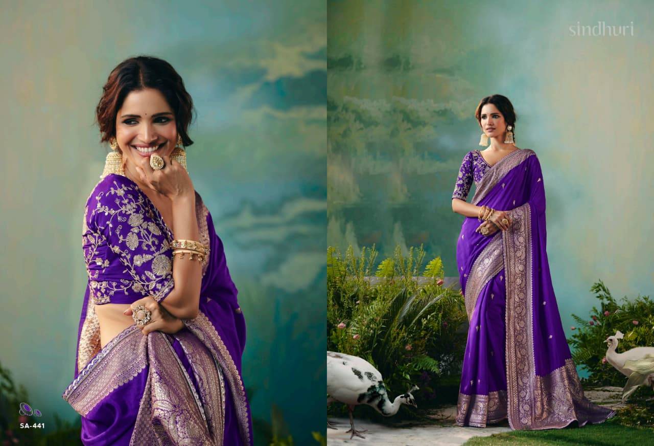 Bahurani By Kimora 441 To 451 Series Indian Traditional Wear Collection Beautiful Stylish Fancy Colorful Party Wear & Occasional Wear Pure Viscose Dola Silk Sarees At Wholesale Price