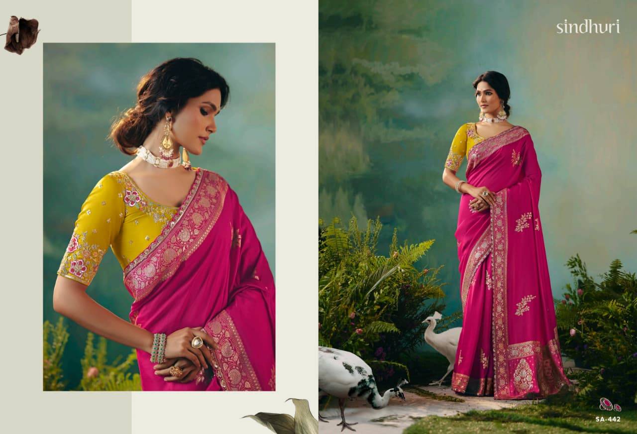Bahurani By Kimora 441 To 451 Series Indian Traditional Wear Collection Beautiful Stylish Fancy Colorful Party Wear & Occasional Wear Pure Viscose Dola Silk Sarees At Wholesale Price