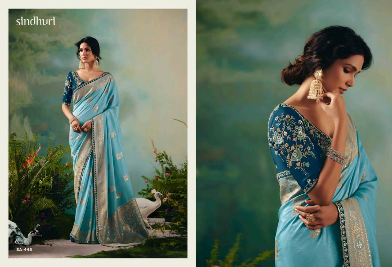 Bahurani By Kimora 441 To 451 Series Indian Traditional Wear Collection Beautiful Stylish Fancy Colorful Party Wear & Occasional Wear Pure Viscose Dola Silk Sarees At Wholesale Price