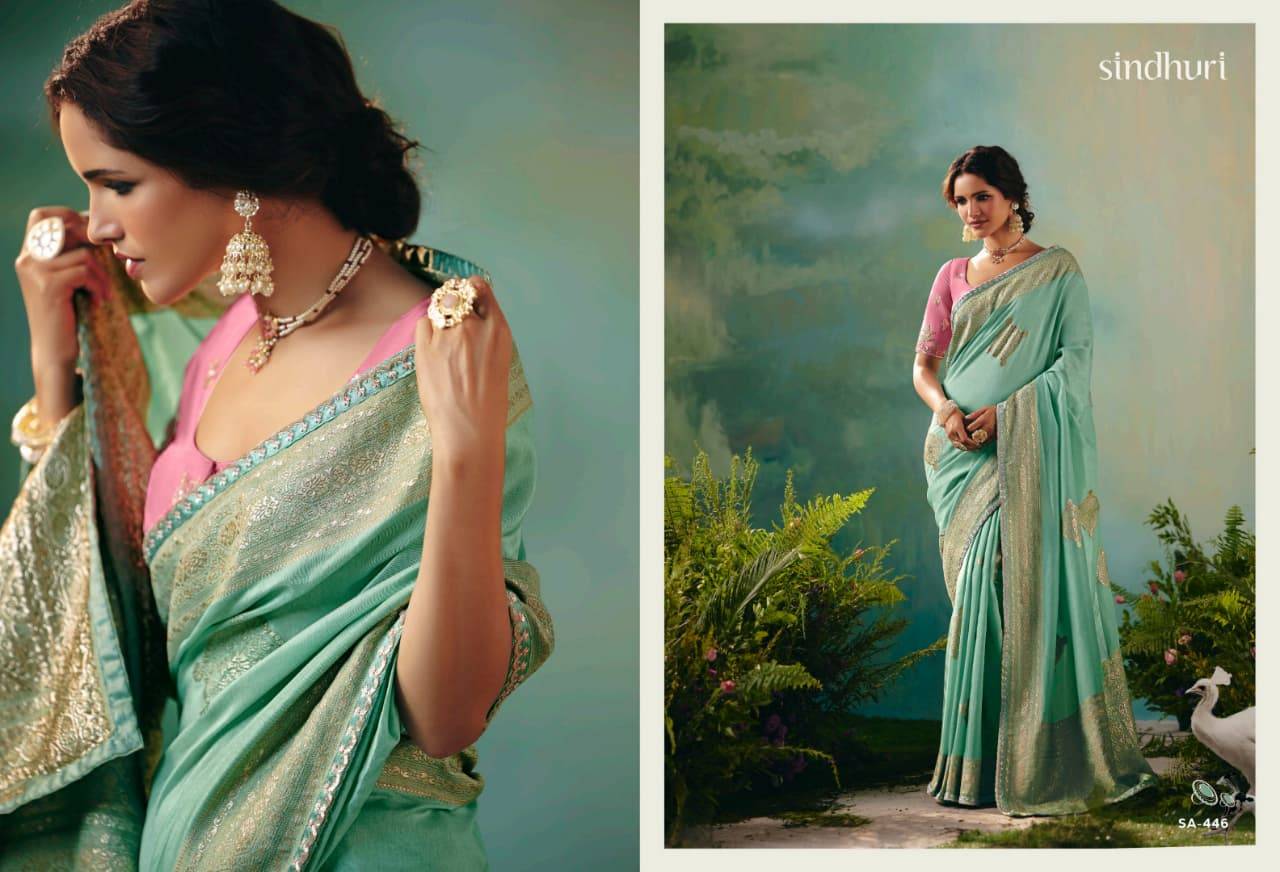 Bahurani By Kimora 441 To 451 Series Indian Traditional Wear Collection Beautiful Stylish Fancy Colorful Party Wear & Occasional Wear Pure Viscose Dola Silk Sarees At Wholesale Price